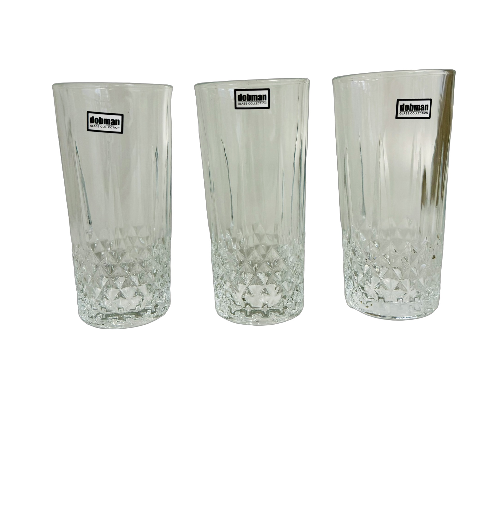 Longdrinkglas 3-er Set, sort. - 34cl