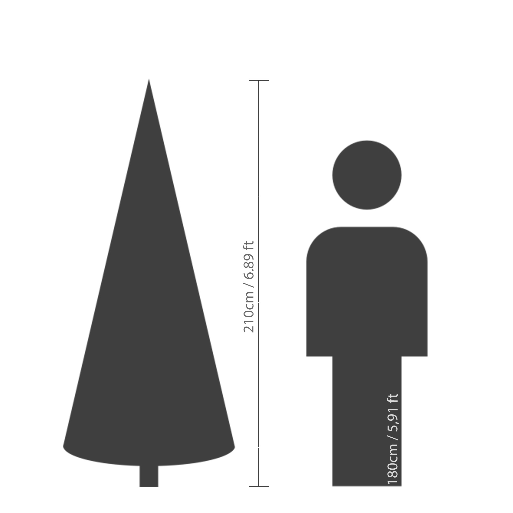 LED Kiefer - grün/weiss, PVC, Ø137-H210cm-380L