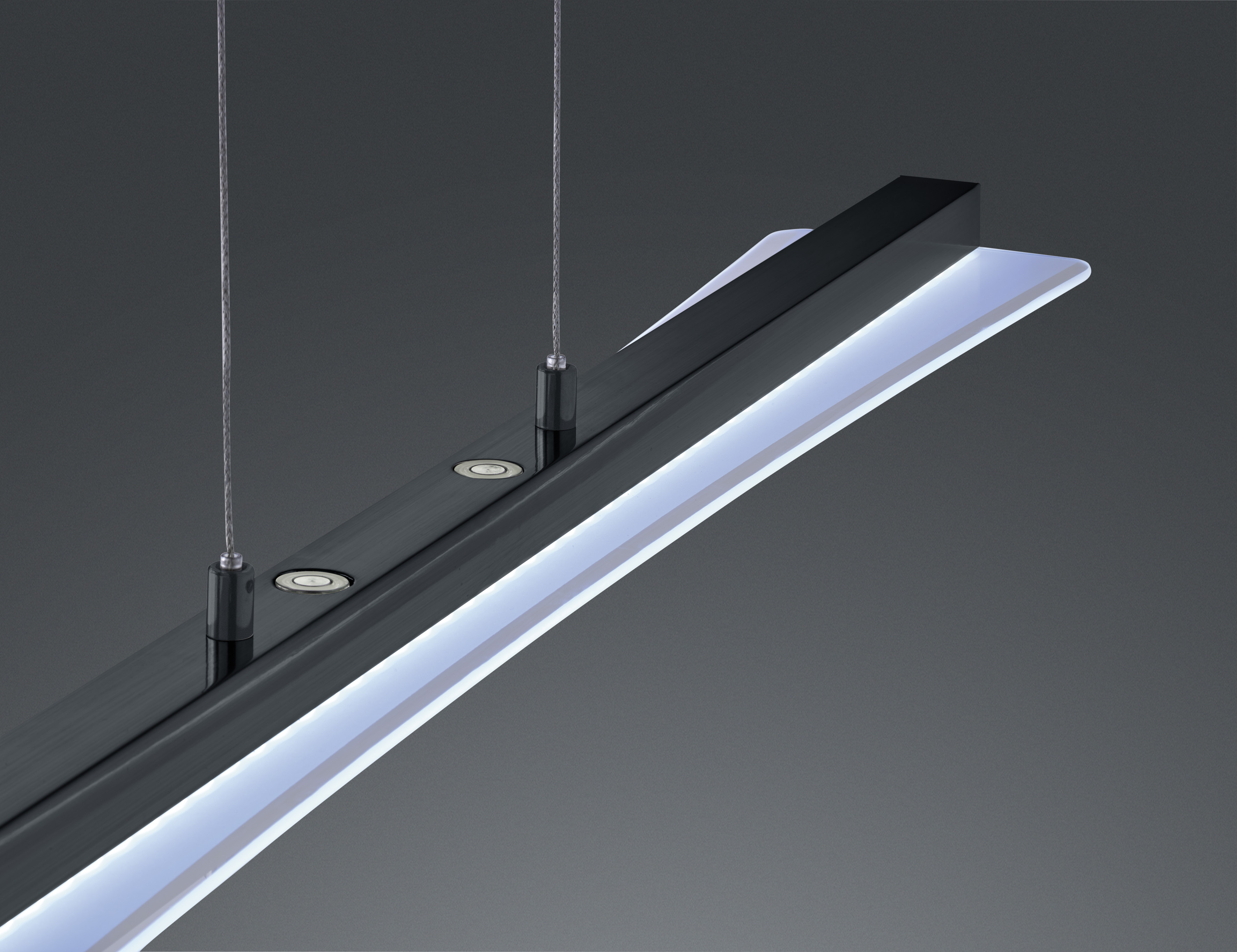 Pendelleuchte Smash - 1flg., Metall/schwarz matt, 100x150 cm