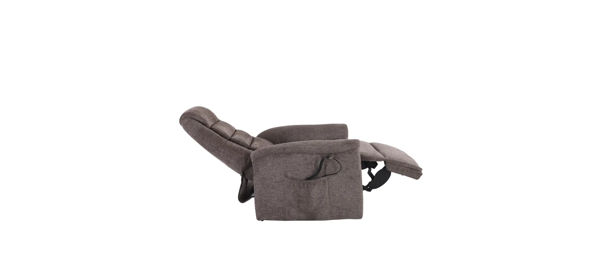 Fernsehsessel, Stoff braun, 2-motorisch - Myron