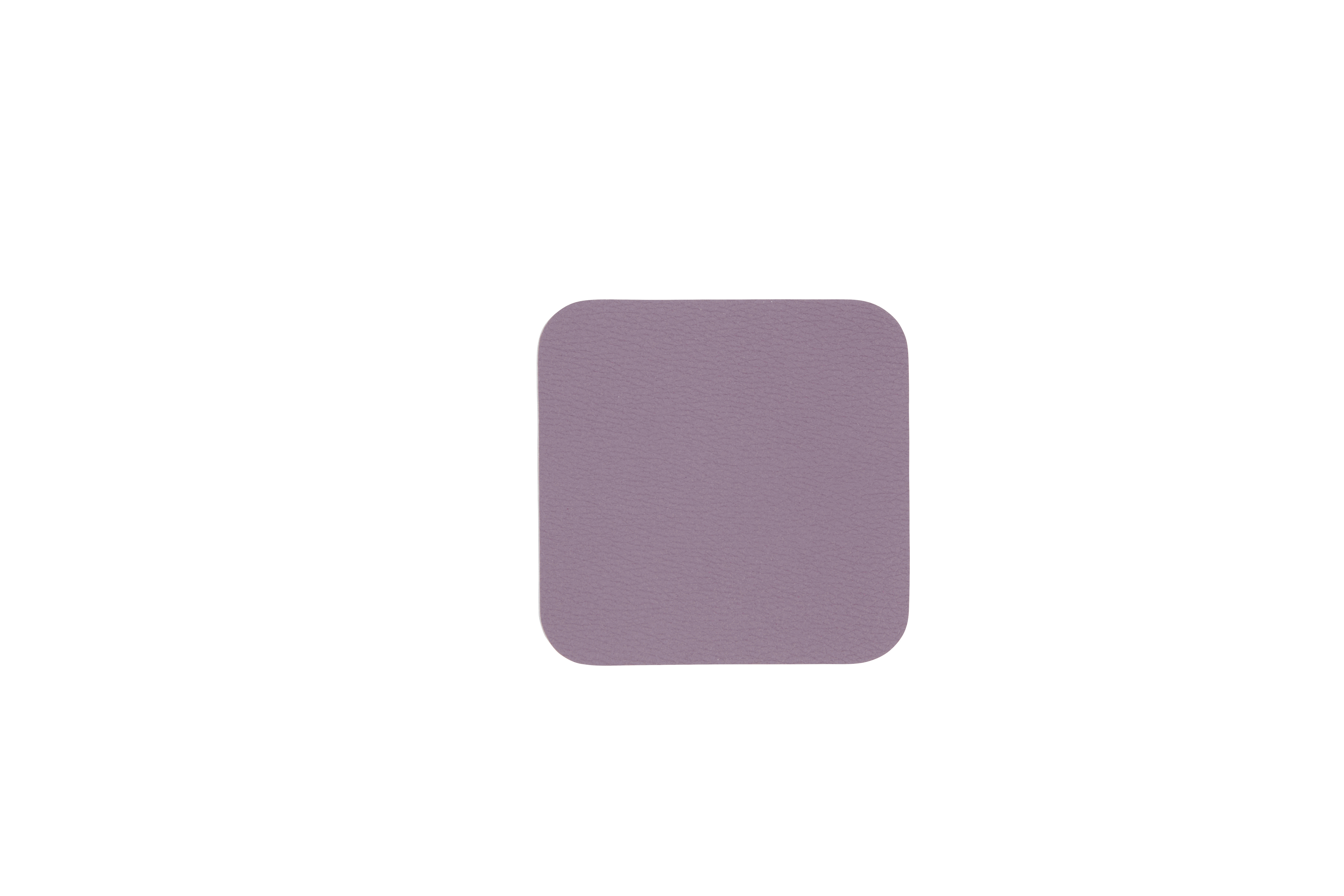 ASA 4er Set Untersetzer, lavande, Lederoptik/vegan - ca. 10 x 10 cm