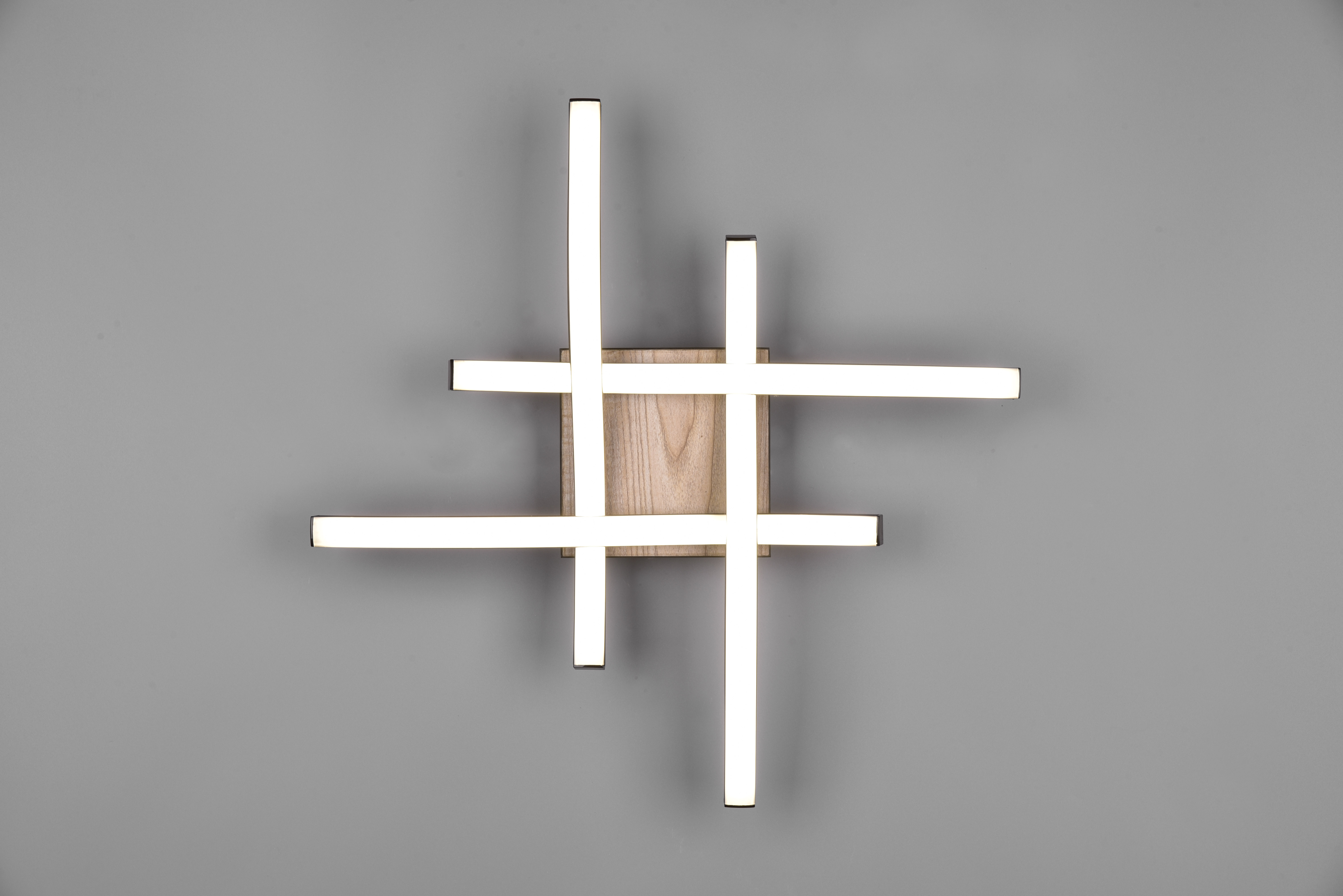 Deckenleuchte Route - 1flg., MDF/Holznachbildung, ca. 46x8x46cm