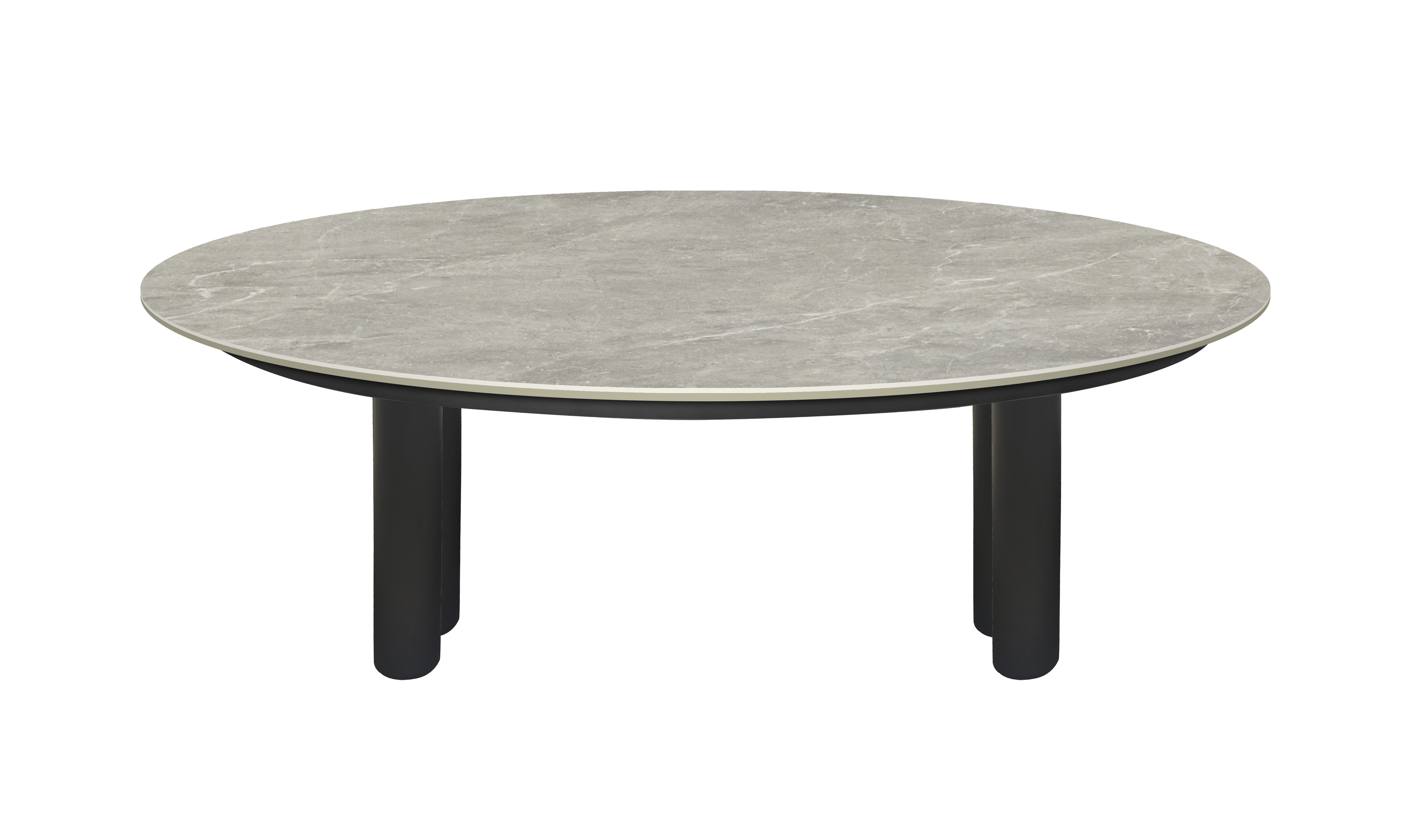 Couchtisch, Outdoor, oval, Beton-Optik - Puerto