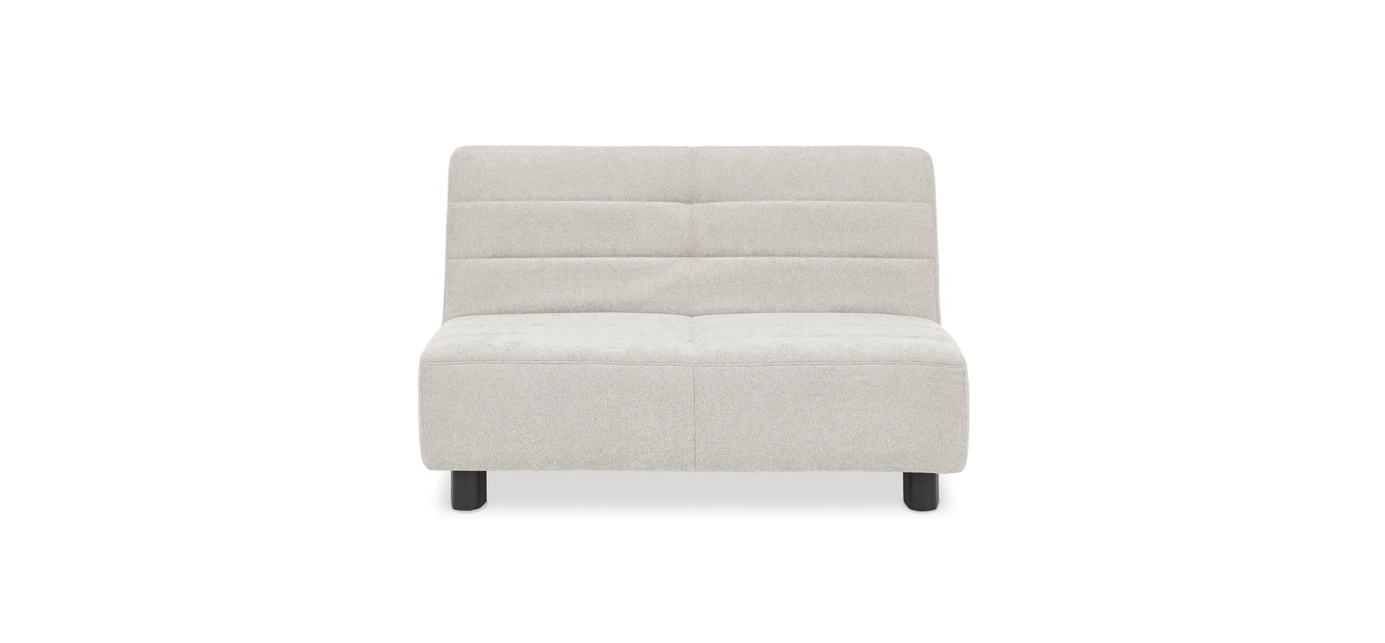  Faltsofa Easy - 2-Sitzer ohne Armlehne, ca. 140 cm inkl. Schlaffunktion, Stoff, Creme