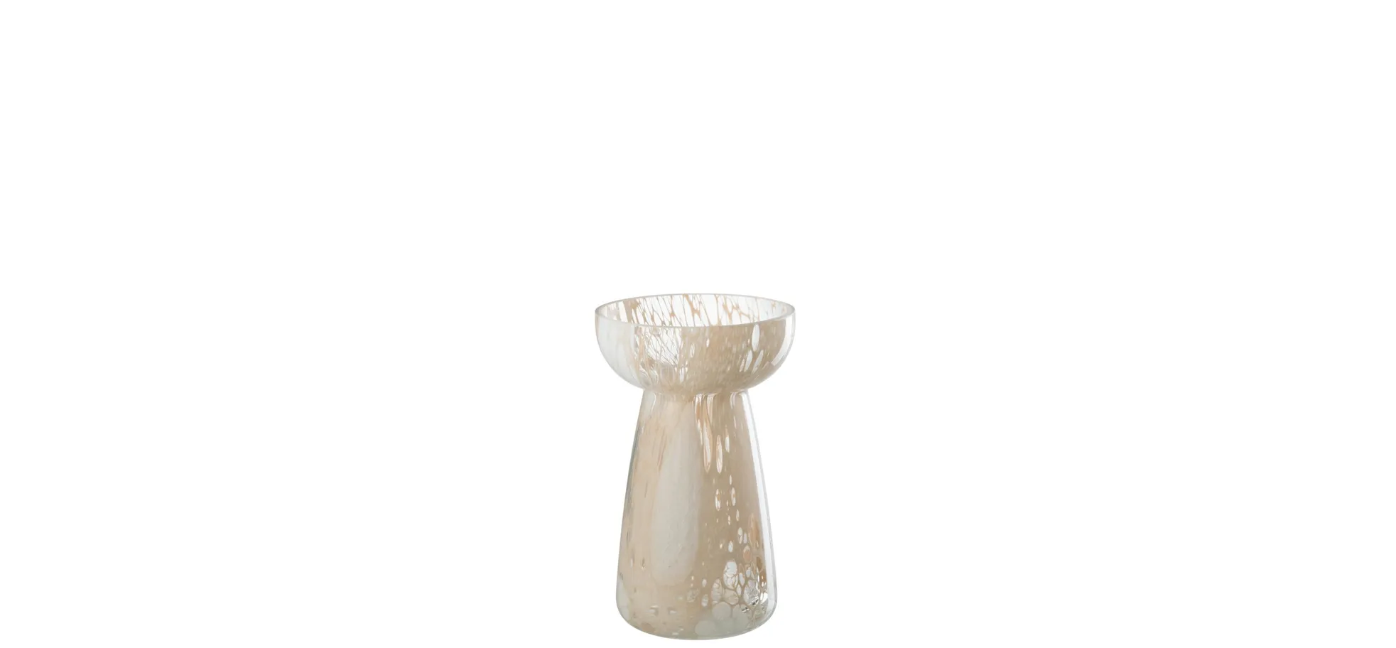 Deko-Vase - DH ca. 10,5x17,5 cm, Beige