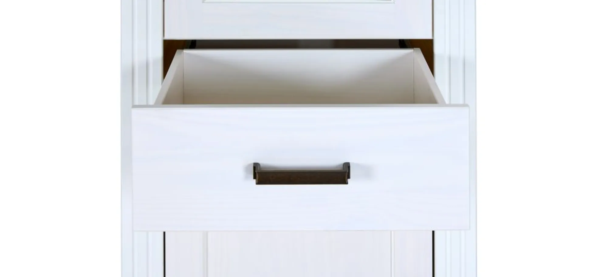 Vitrine - B ca. 68 cm, Weiß, Oak Colori