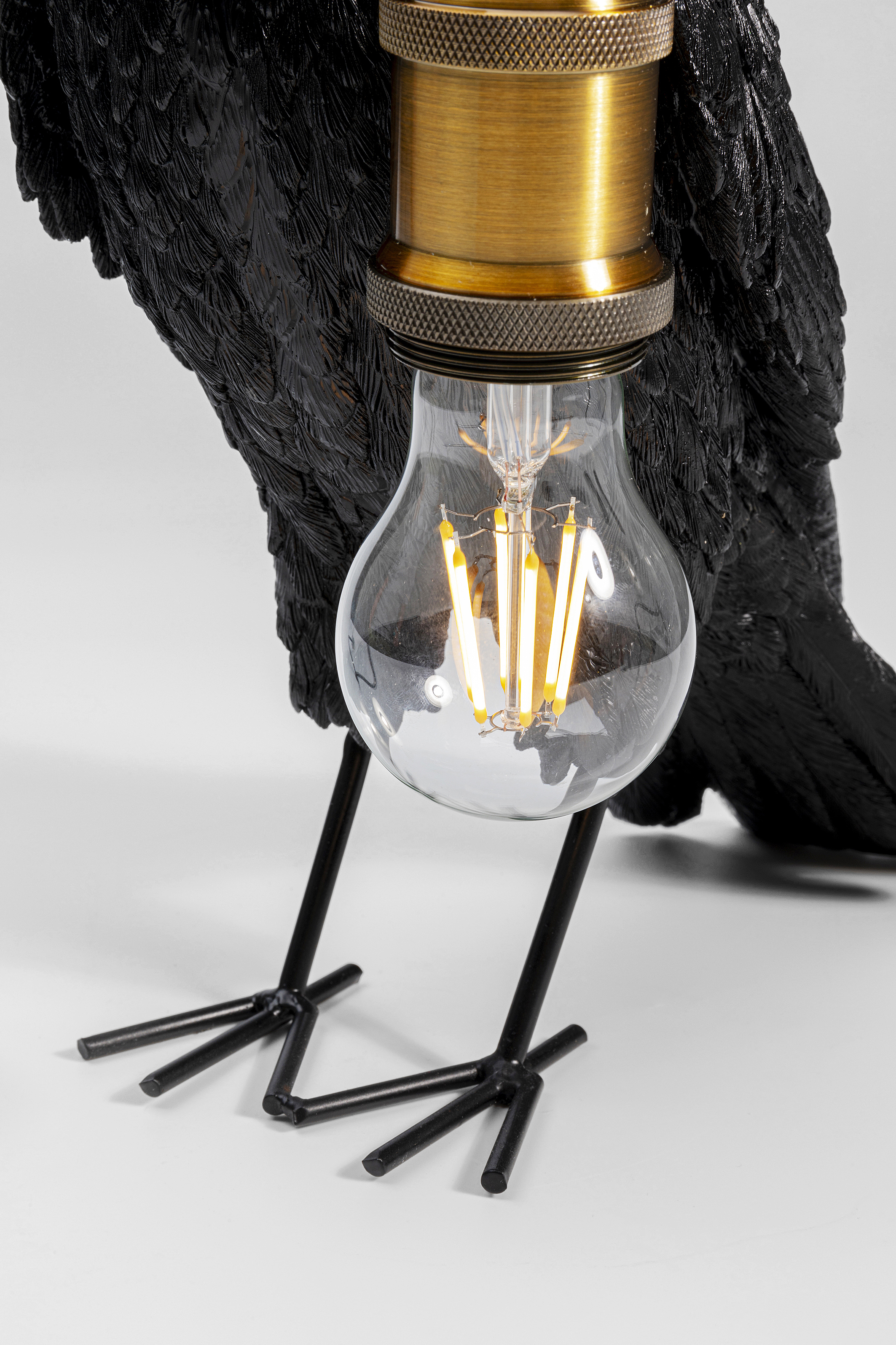 Tischleuchte Animal Crow, matt schwarz - Leuchten