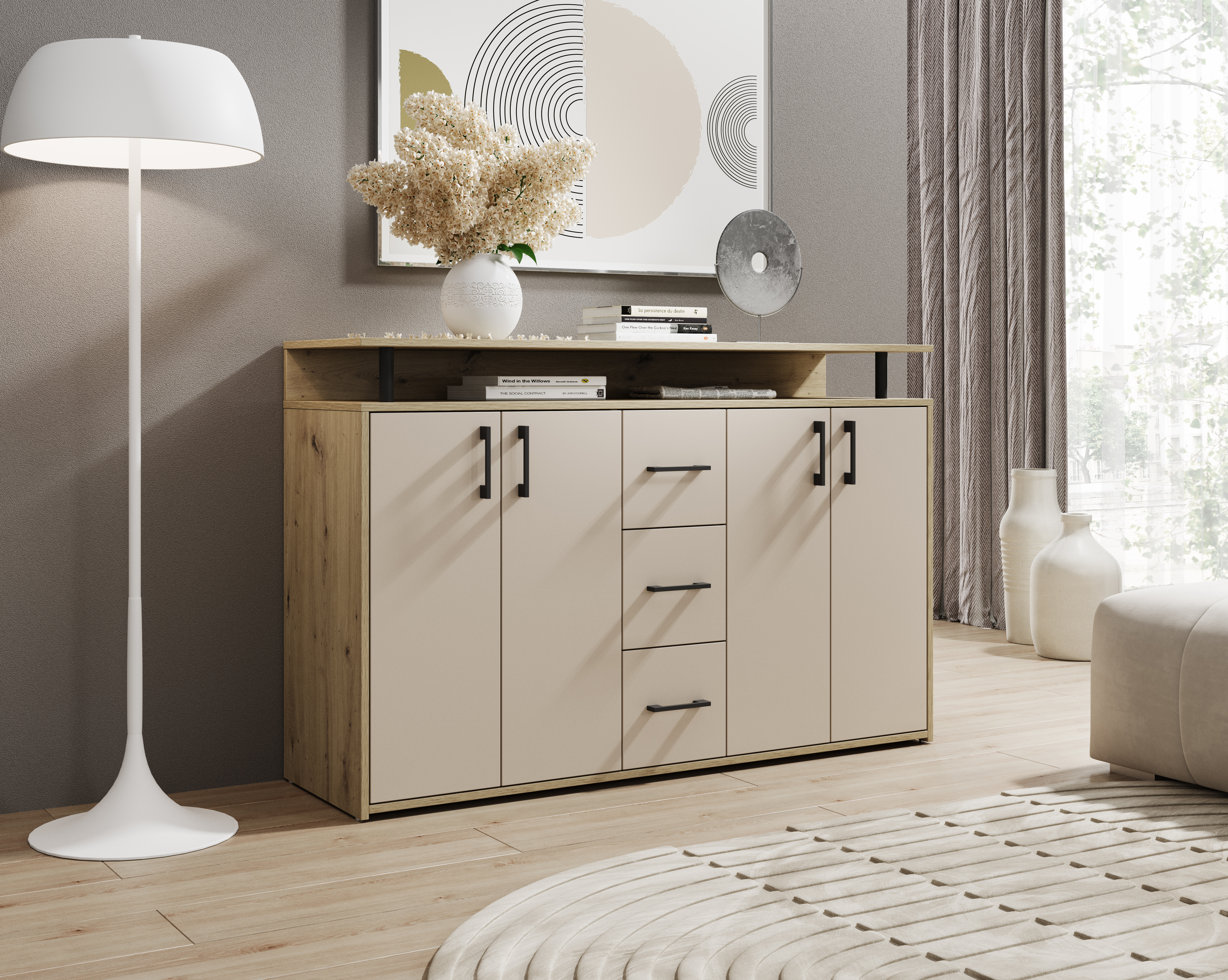 Highboard, Artisan Eiche, kaschmir - MyStyle 1027