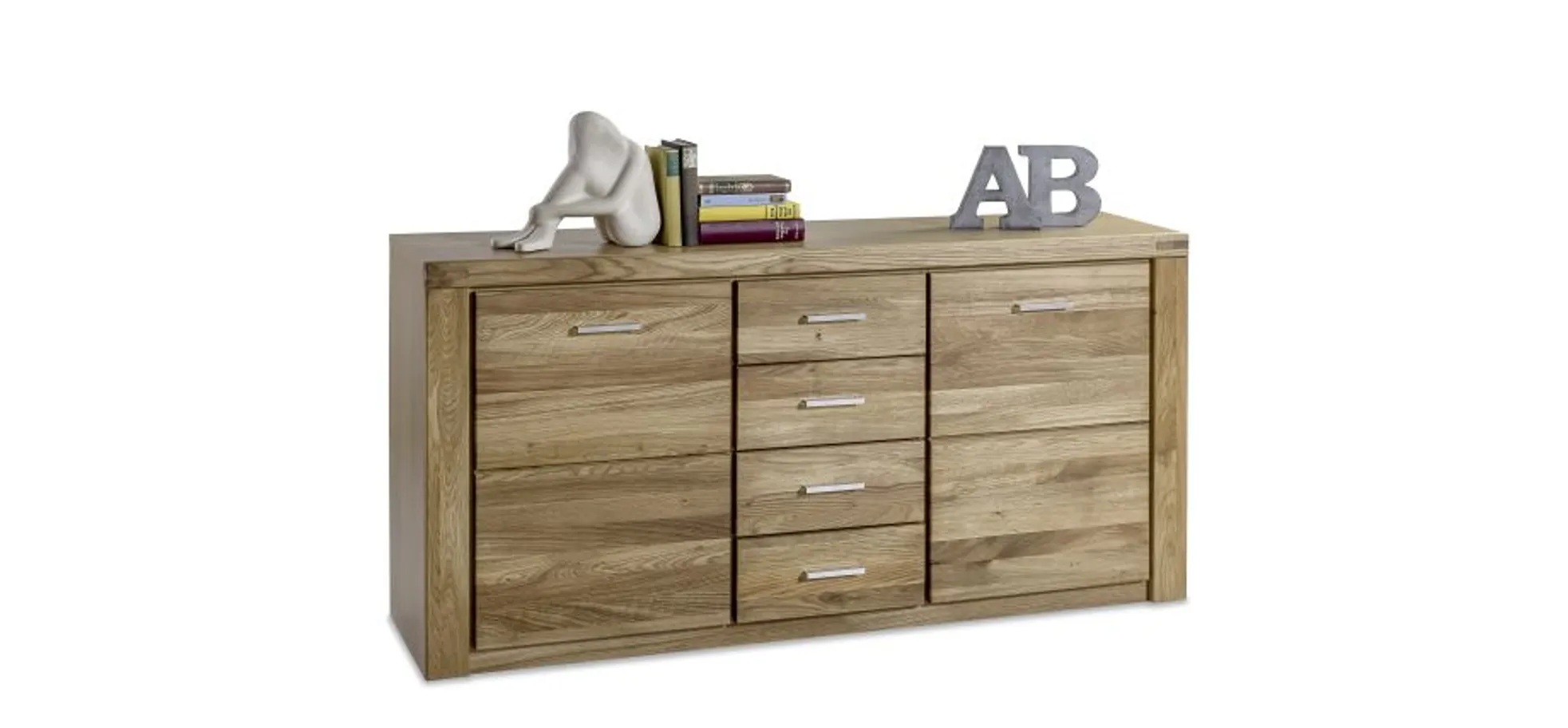 Sideboard, Eiche, 2 Türen, 4 Schübe - ELLINGEN