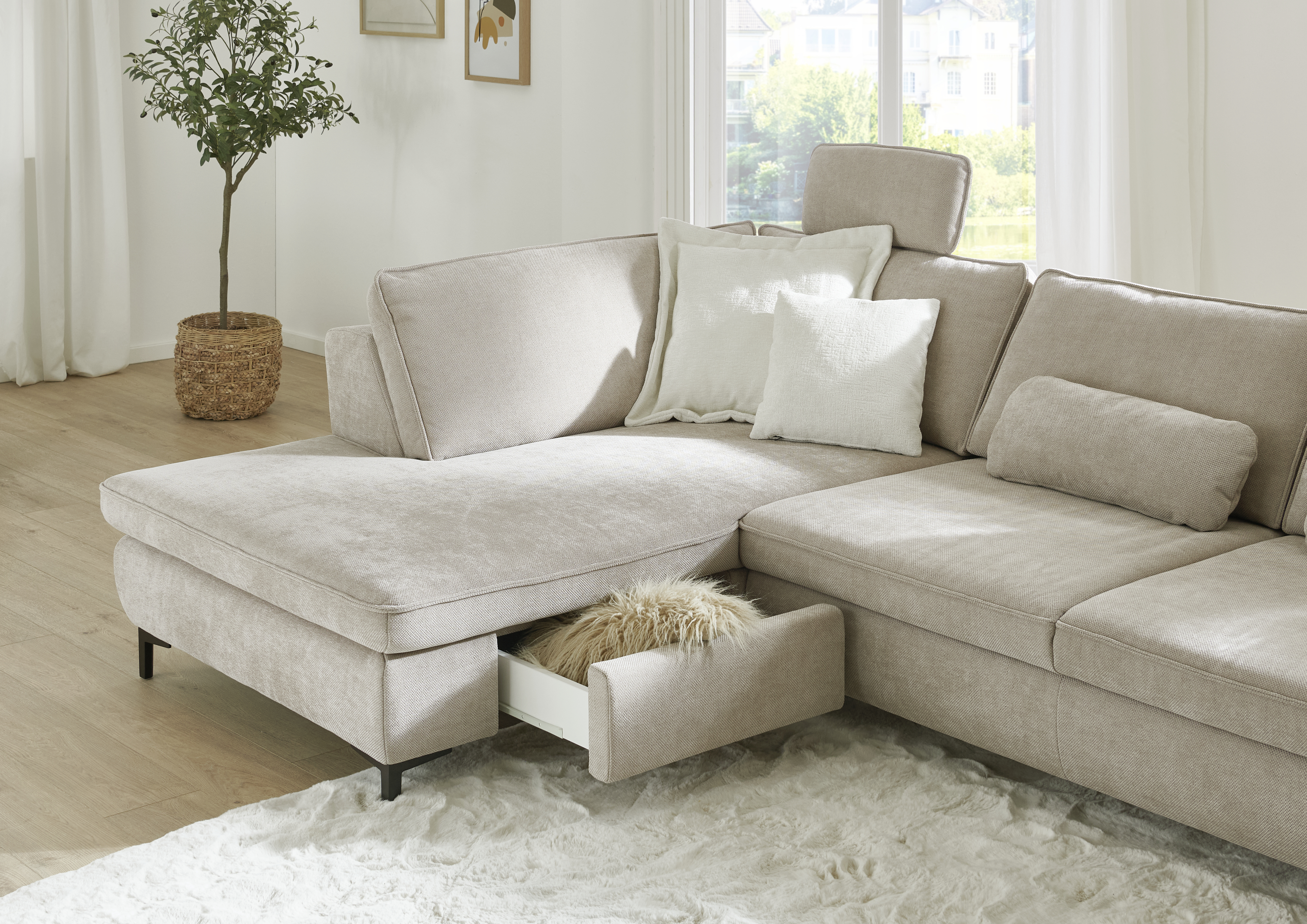 Ecksofa, Stoff desert - LS26 Palagora