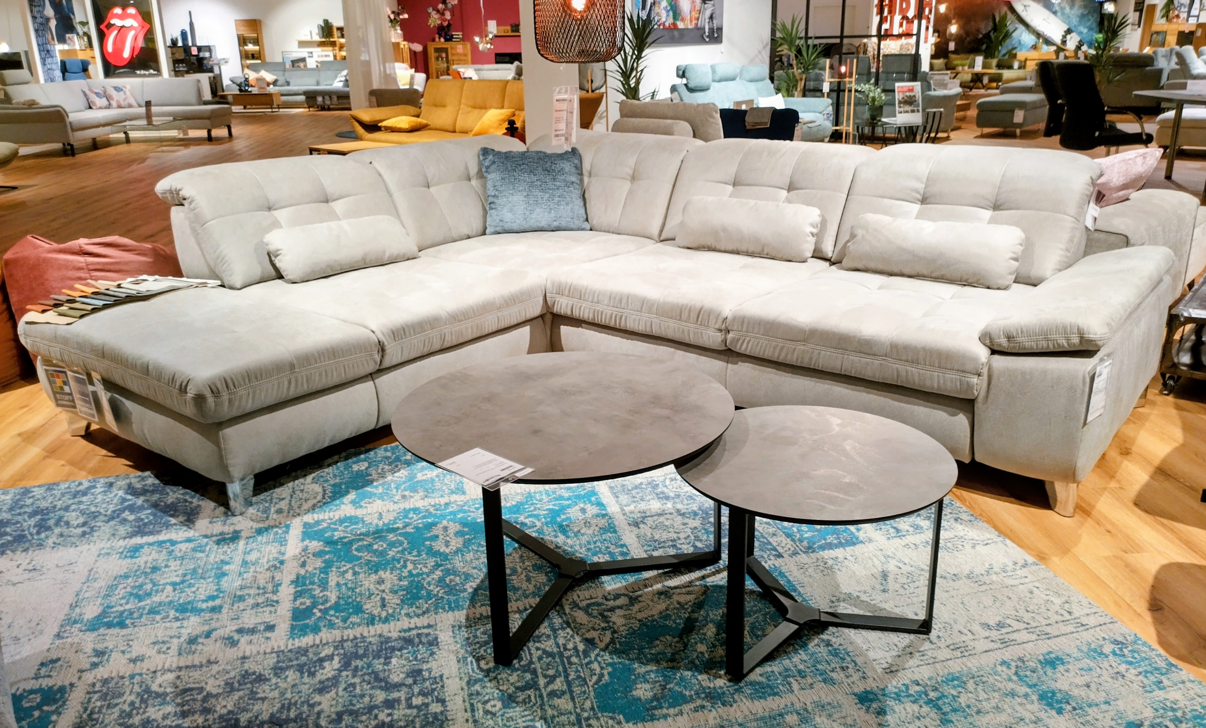 Polstergarnitur, Stoff Saddle alu - KS 110922