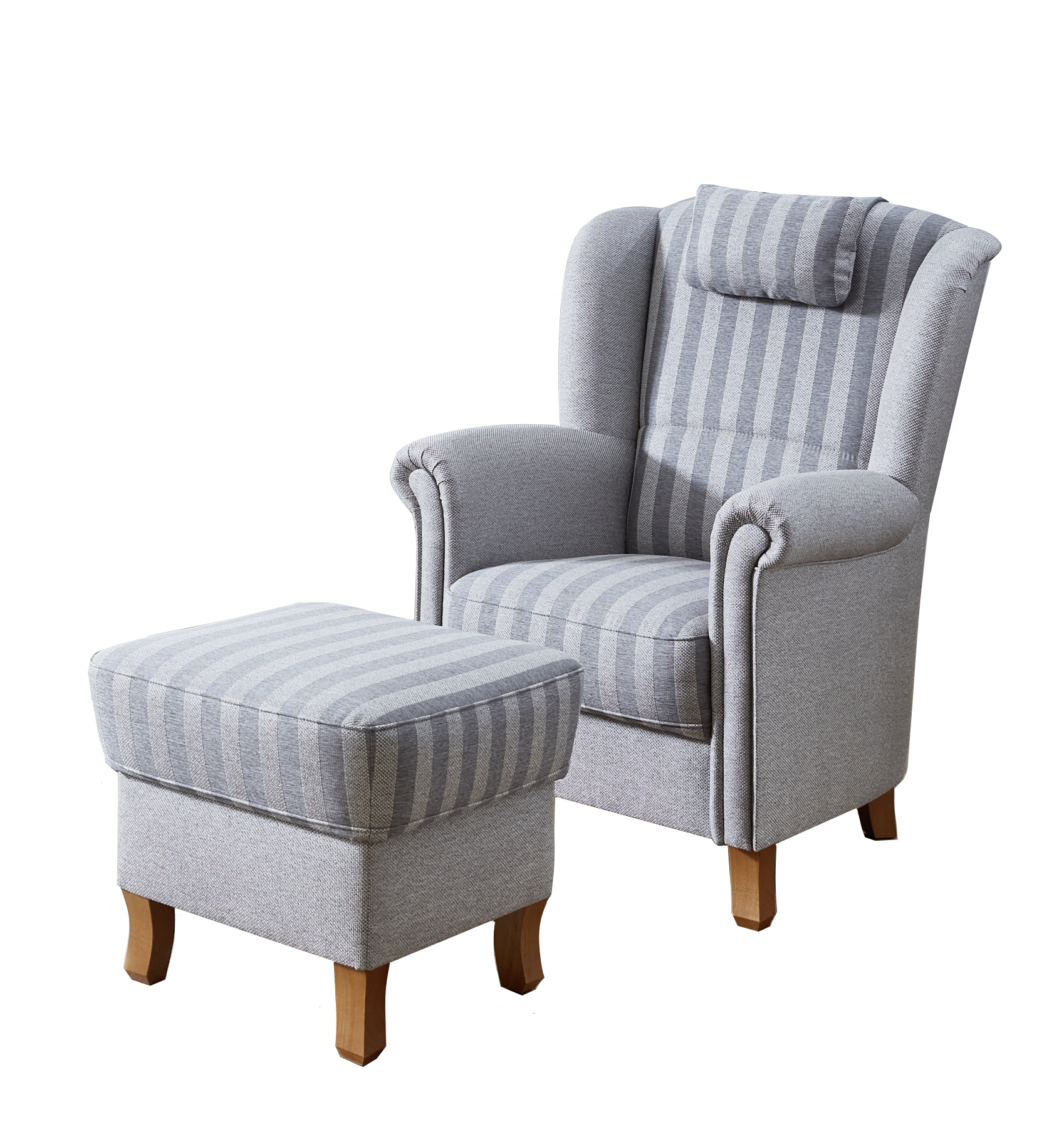 Sessel, grau meliert/grau gestreift - MyStyle 2179