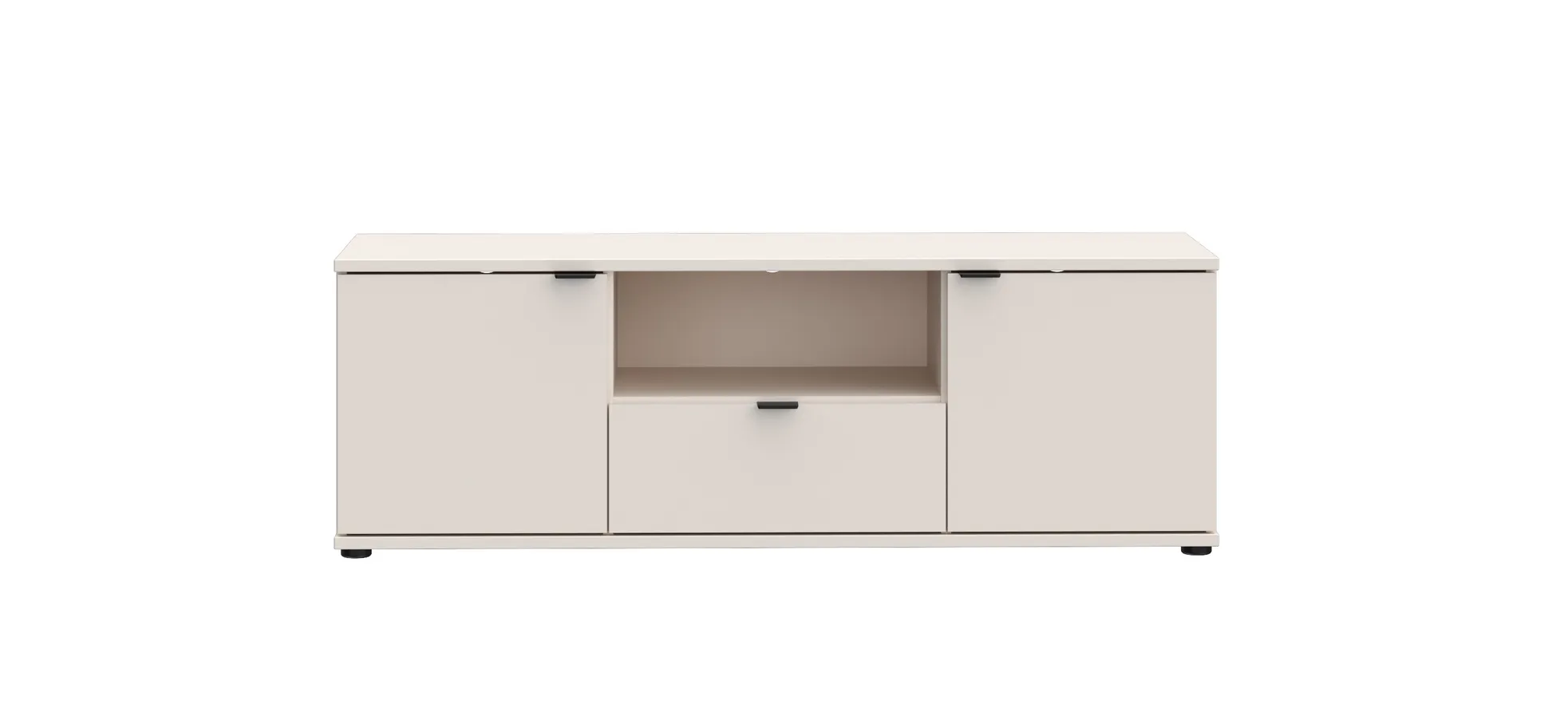 TV-Unterschrank, Sand, 2 Türen, 1 Schub - Finella