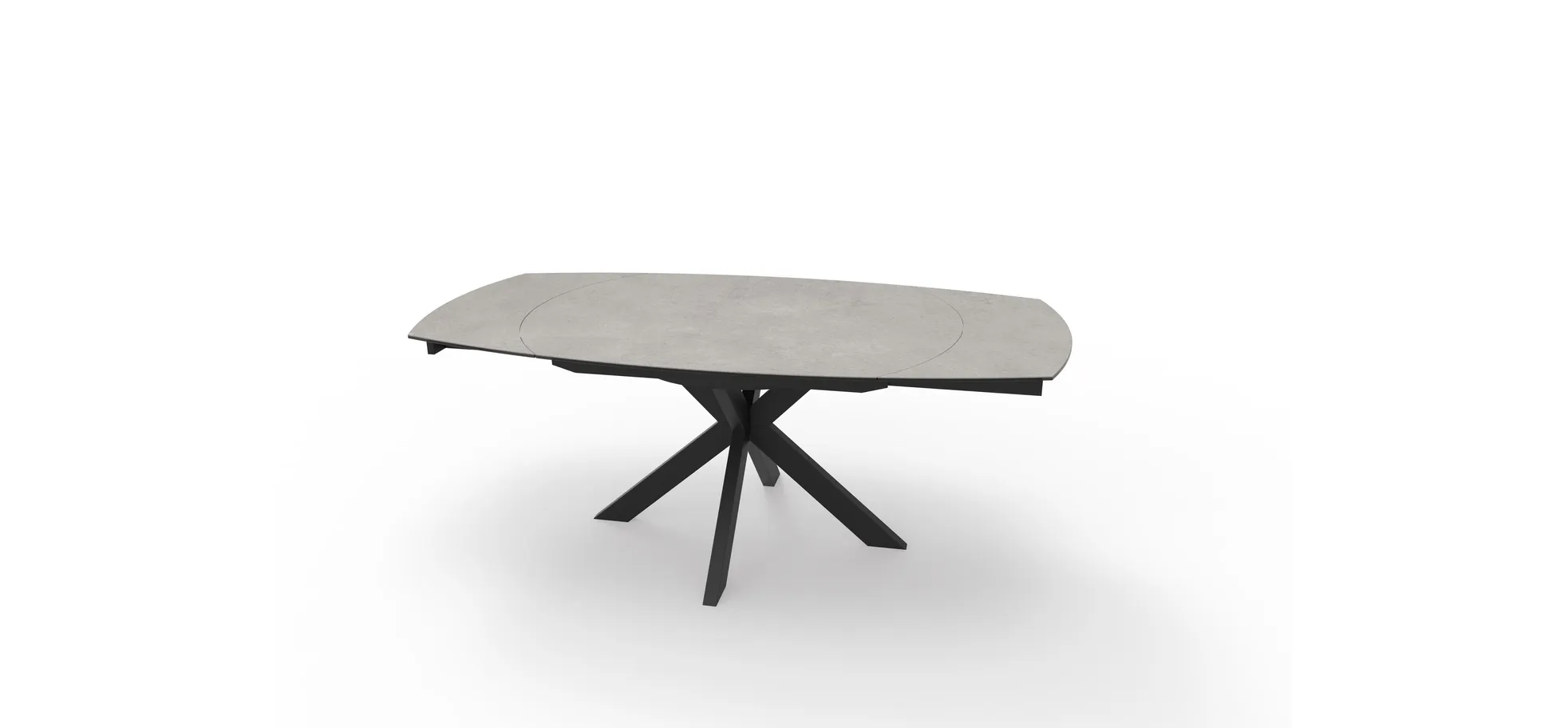 Esstisch, ausziehbar, Glaskeramik grau - Meggie