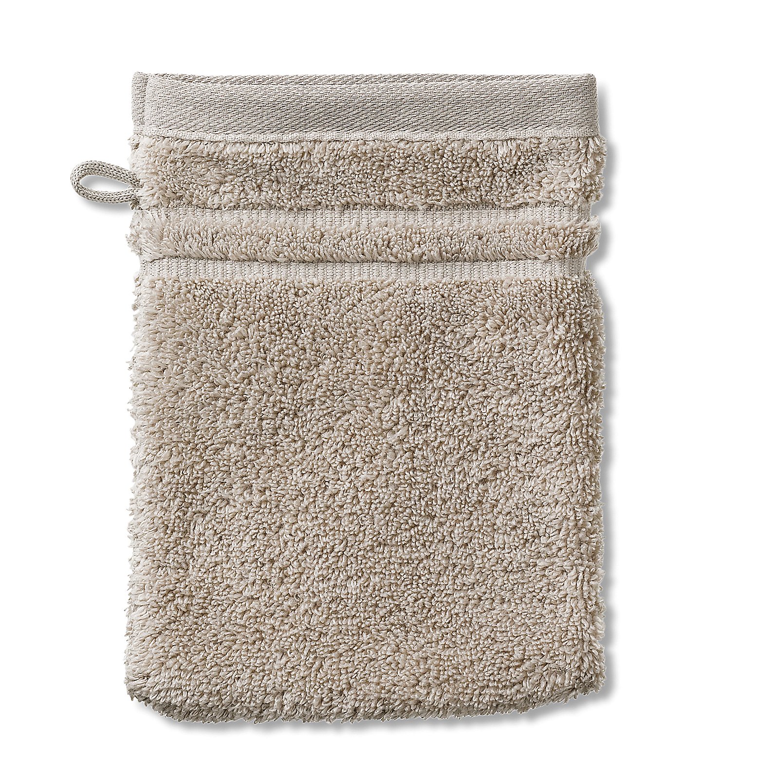 Waschhandschuh Leonora 21x15 cm - 100%Baumwolle Premium silbergrau