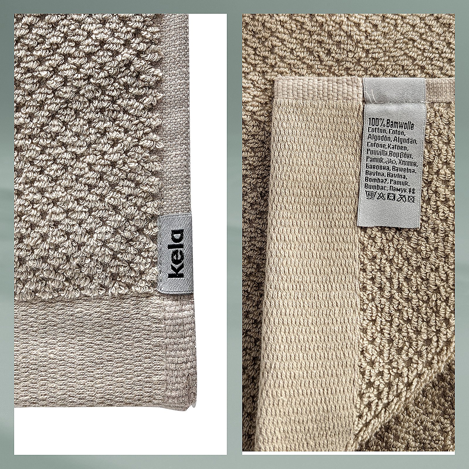 Handtuch Lavinia 100x50 cm - 100%orgBaumwolle beige