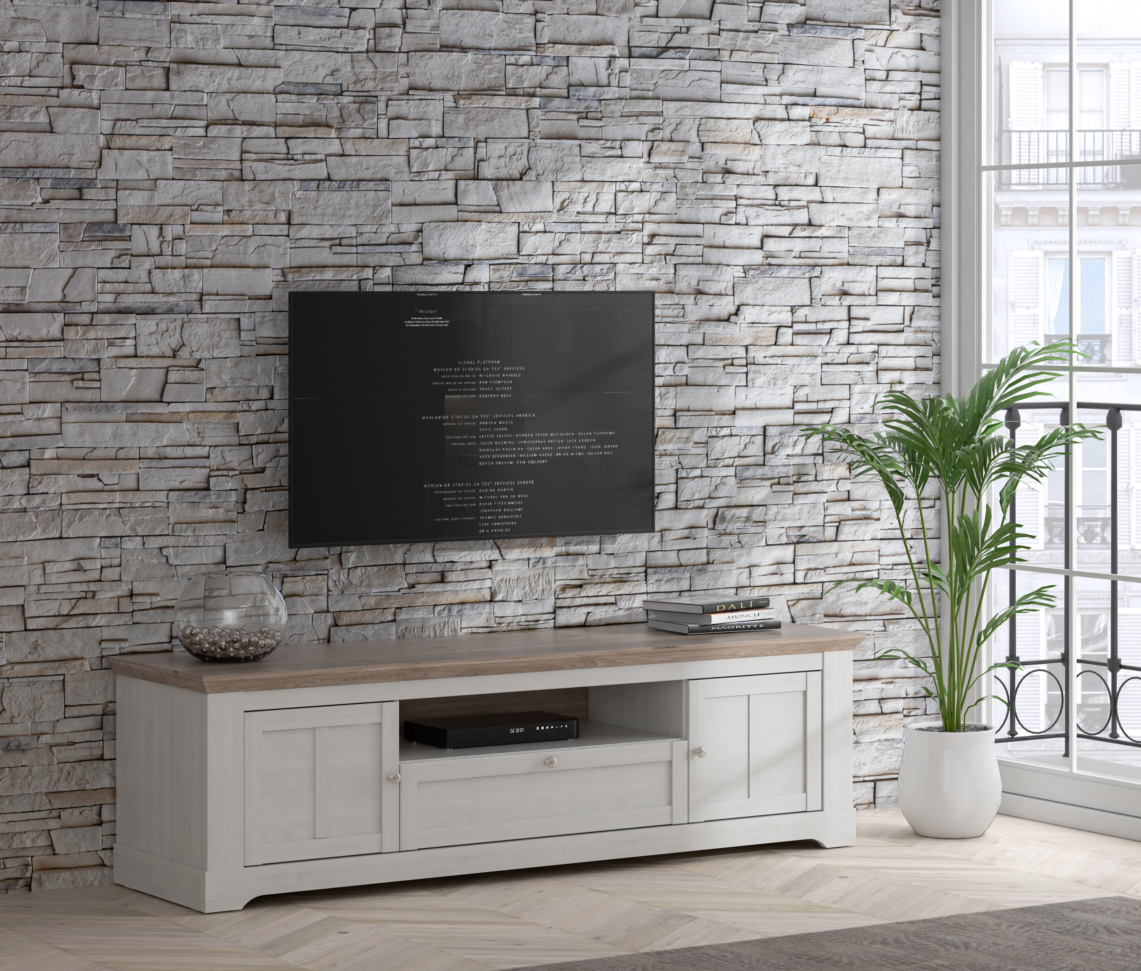 TV-Unterschrank, Schnee Eiche - Falla