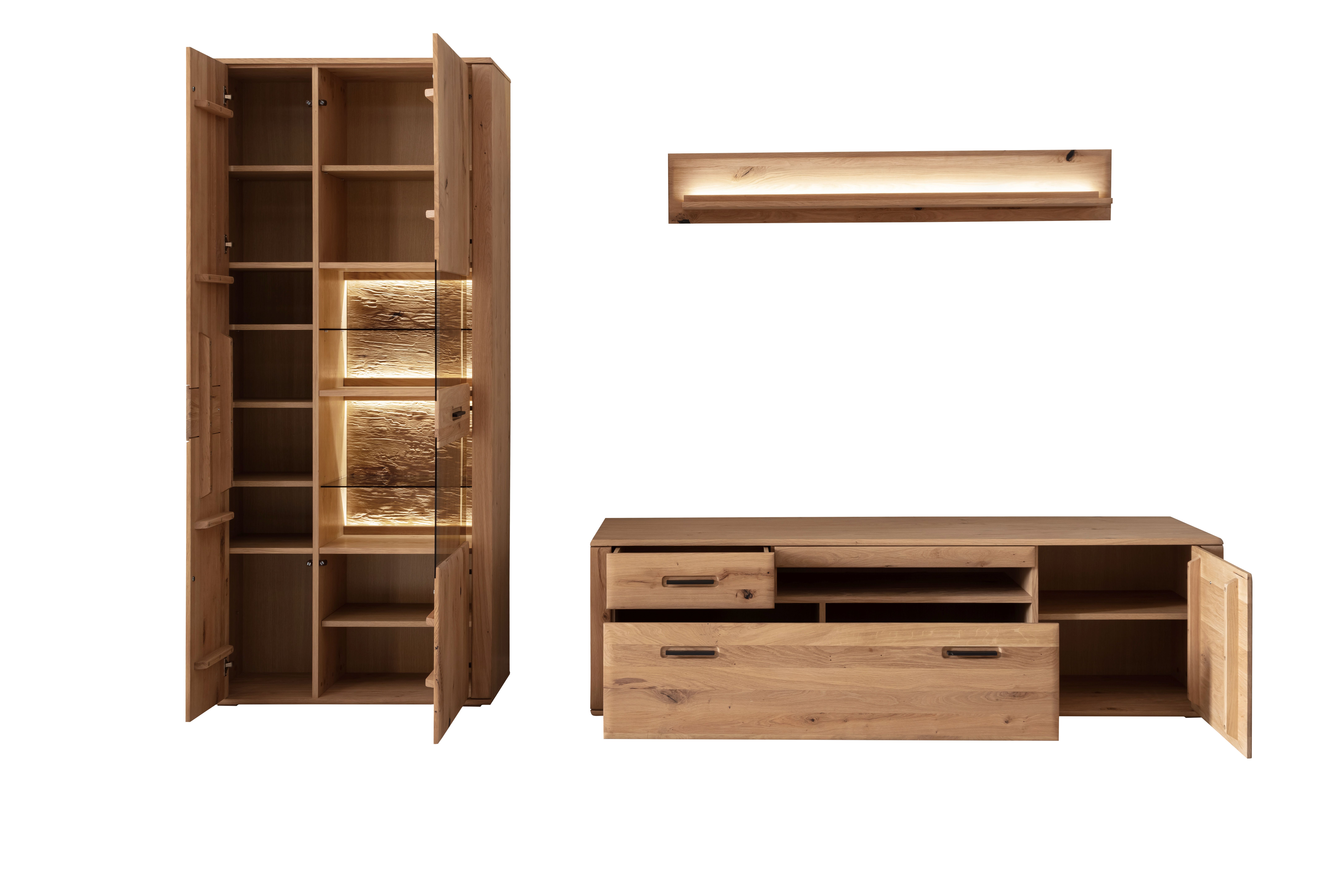 Wohnwand, Ast/Balkeneiche  - LS25 Donato