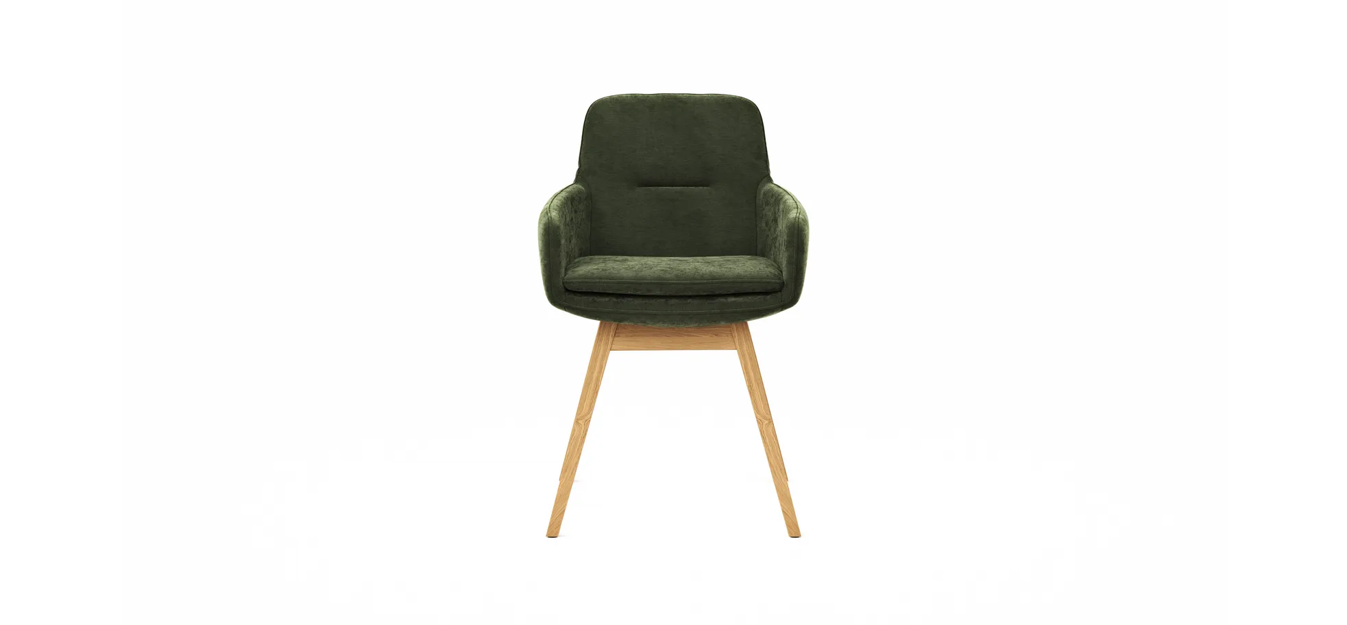 Armlehnstuhl Macano - Stoff, Olive