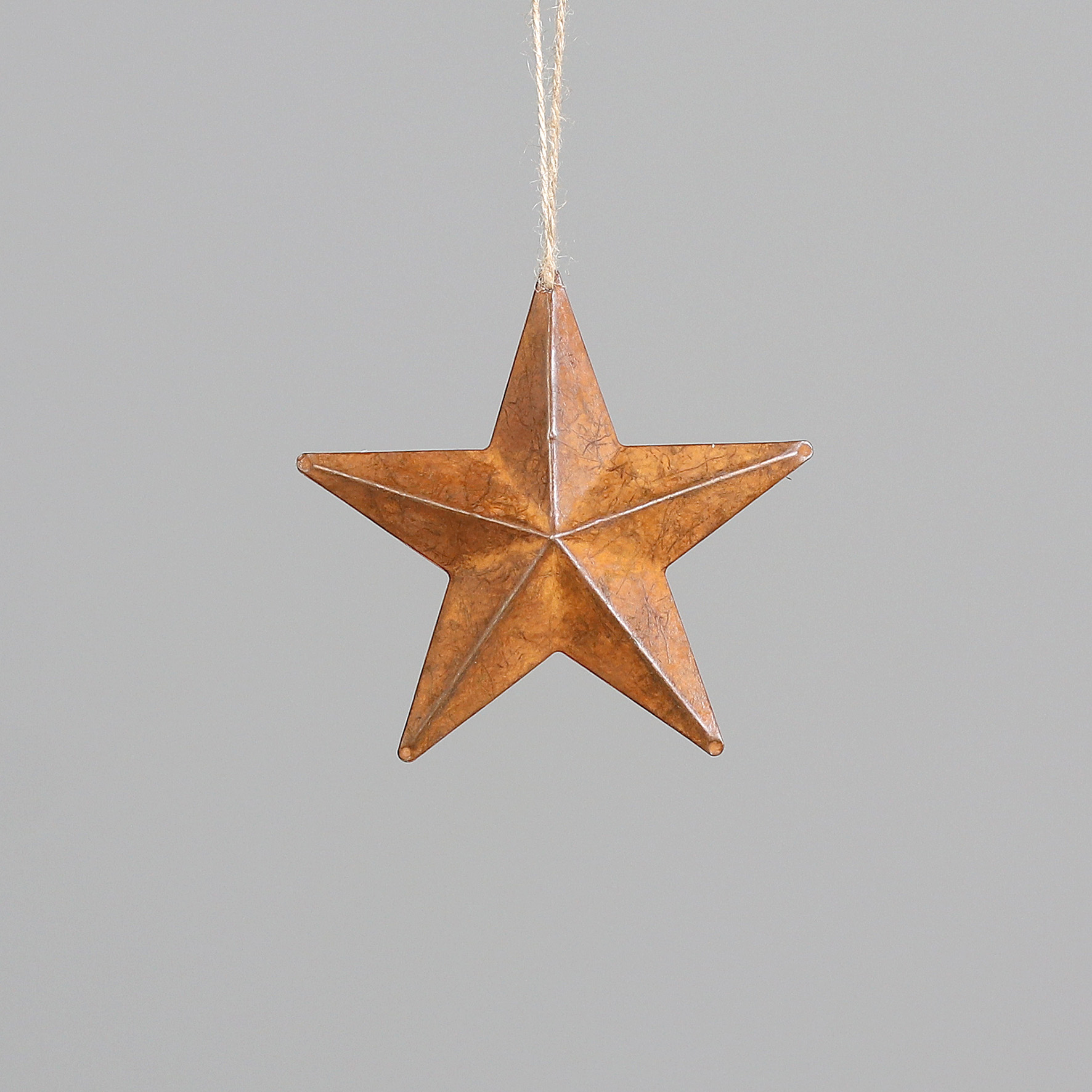 Deko Stern Rost zum hängen - braun, 13 cm