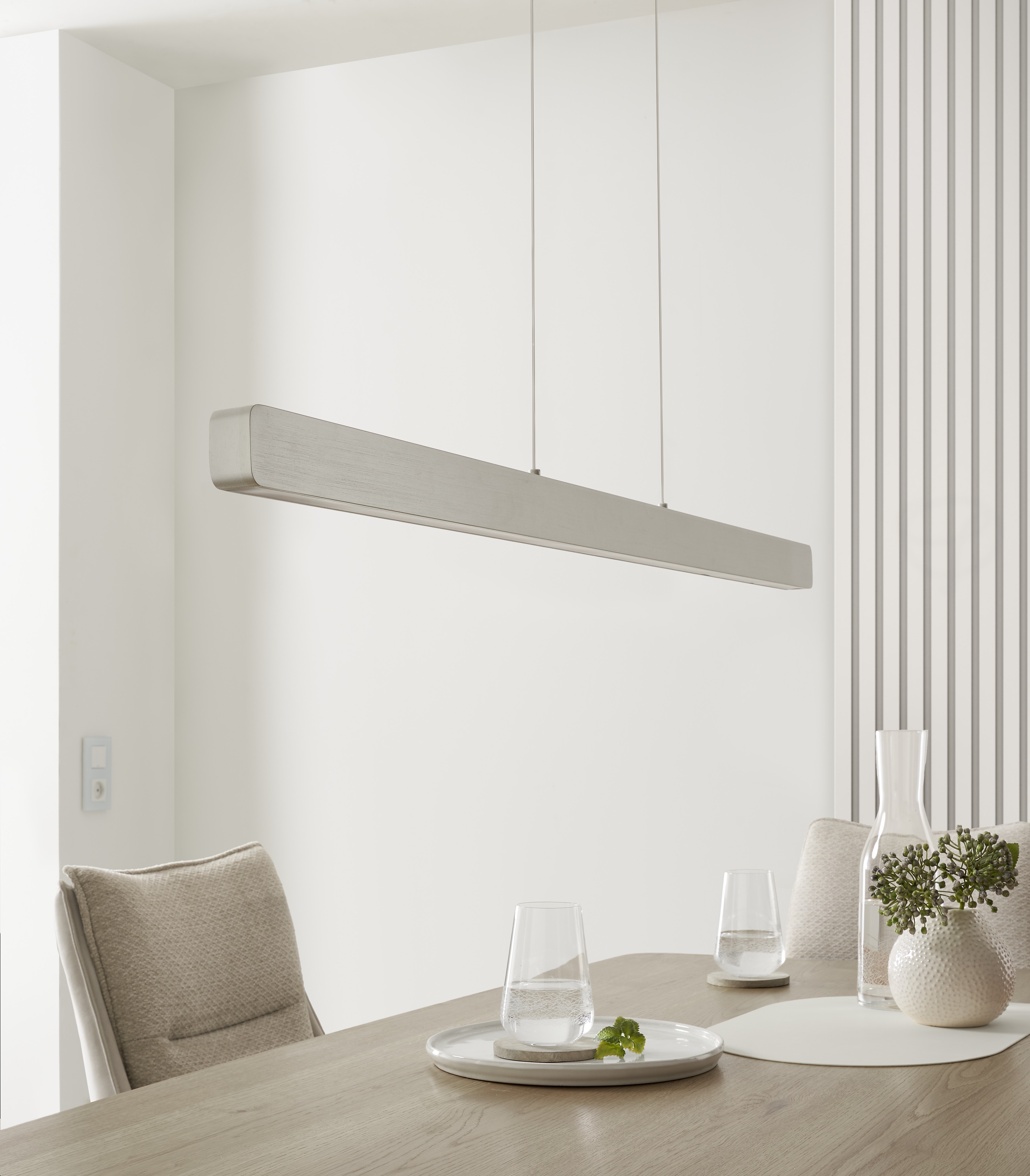 Pendelleuchte CIGGIANO - Alu Gebürstet nickel, LED