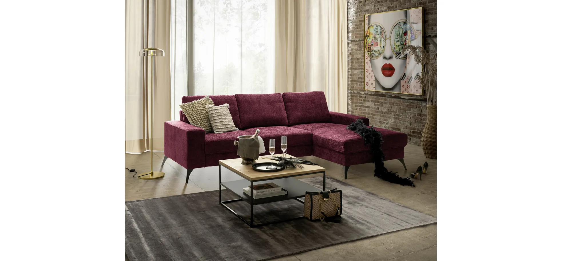 Couchtisch, Eisengestell, 70 x 70 cm - Couchtische Couchtisch, Eisengestell, 70 x 70 cm - Couchtische