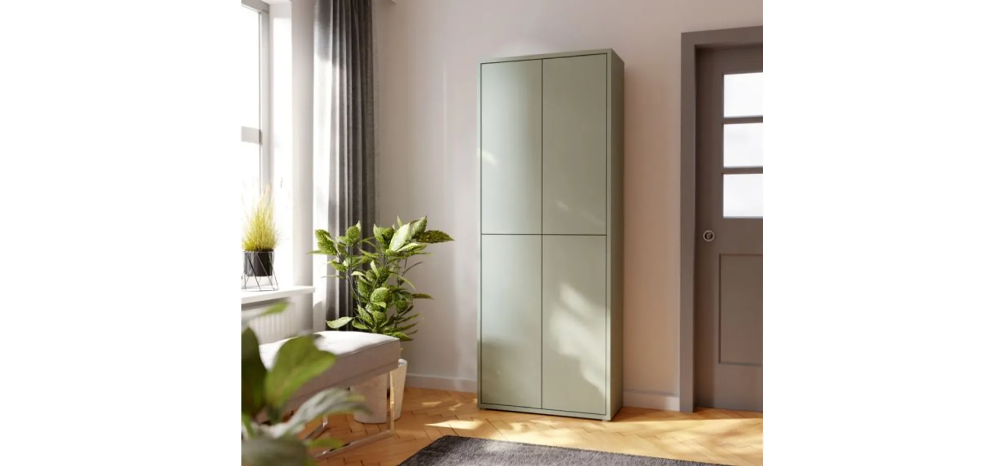 Schuhschrank, graugrün - Faid