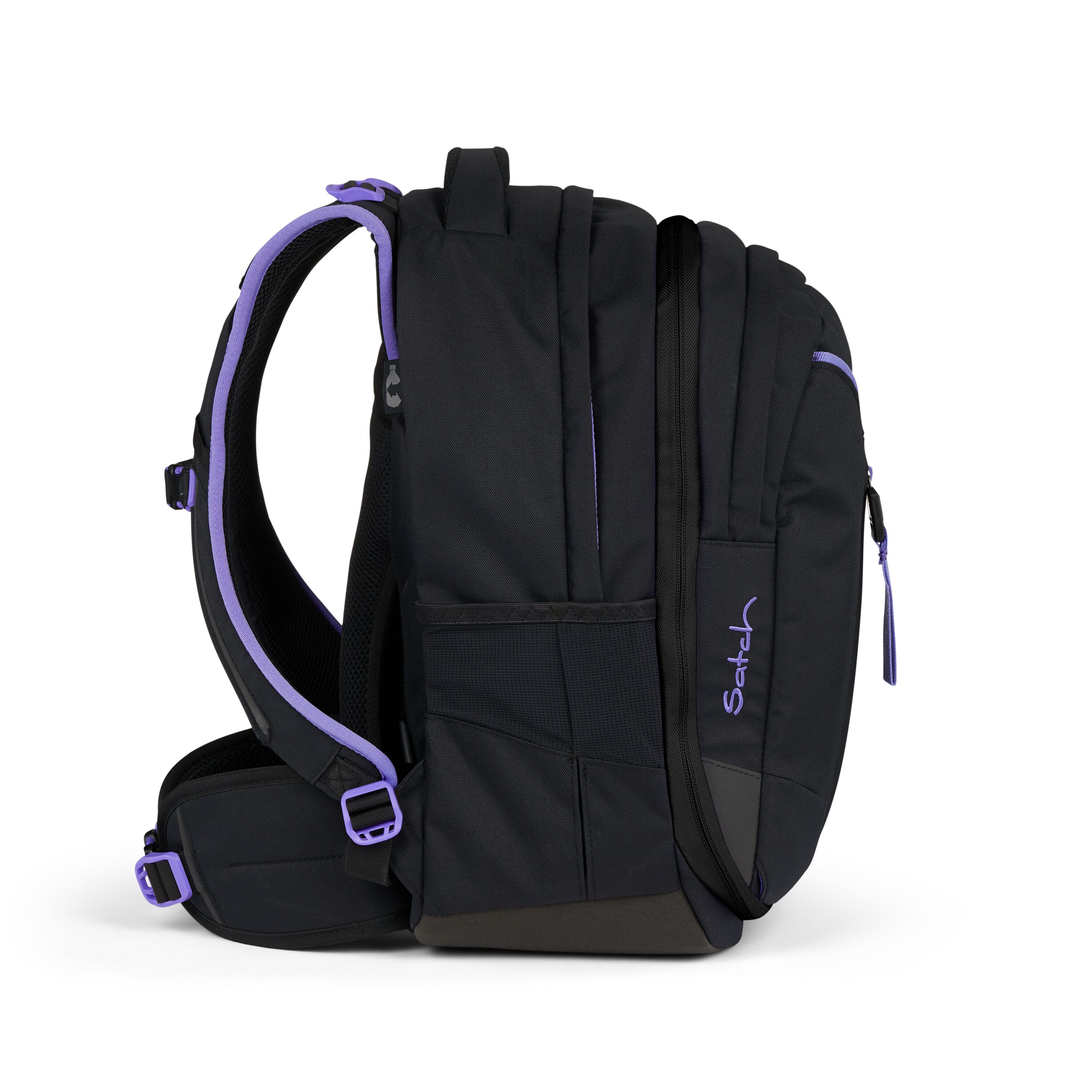 Schulrucksack Purple Phantom - schwarz