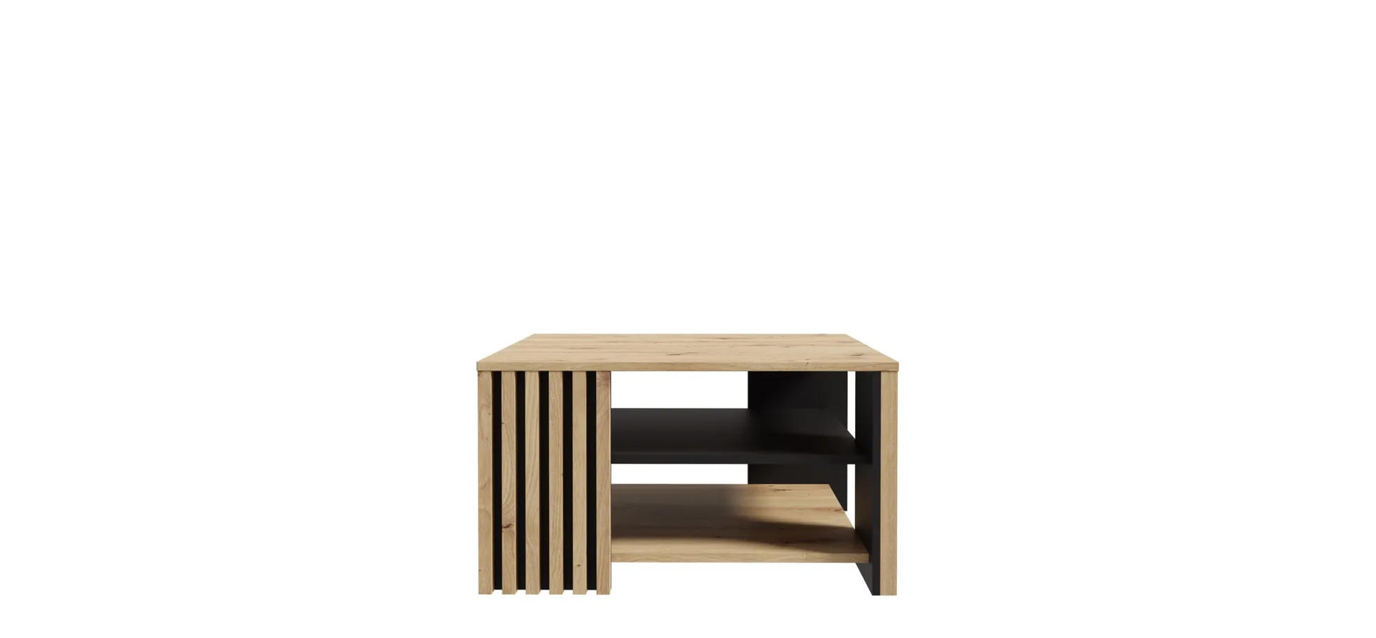 Couchtisch, Artisan Eiche, schwarz - Floriss