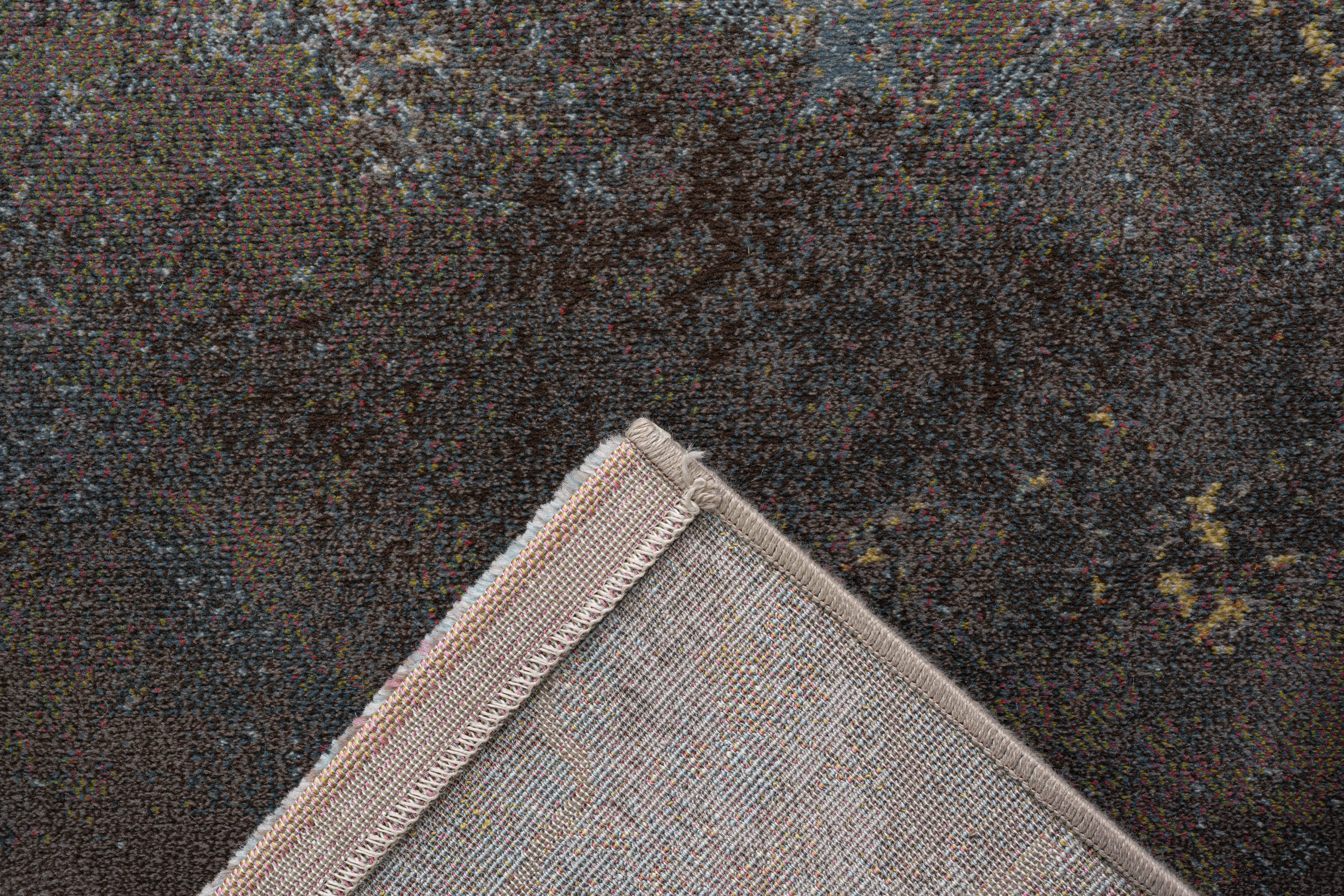 Webteppich, blau-gelb-orange, 160x230 cm - Rargentum