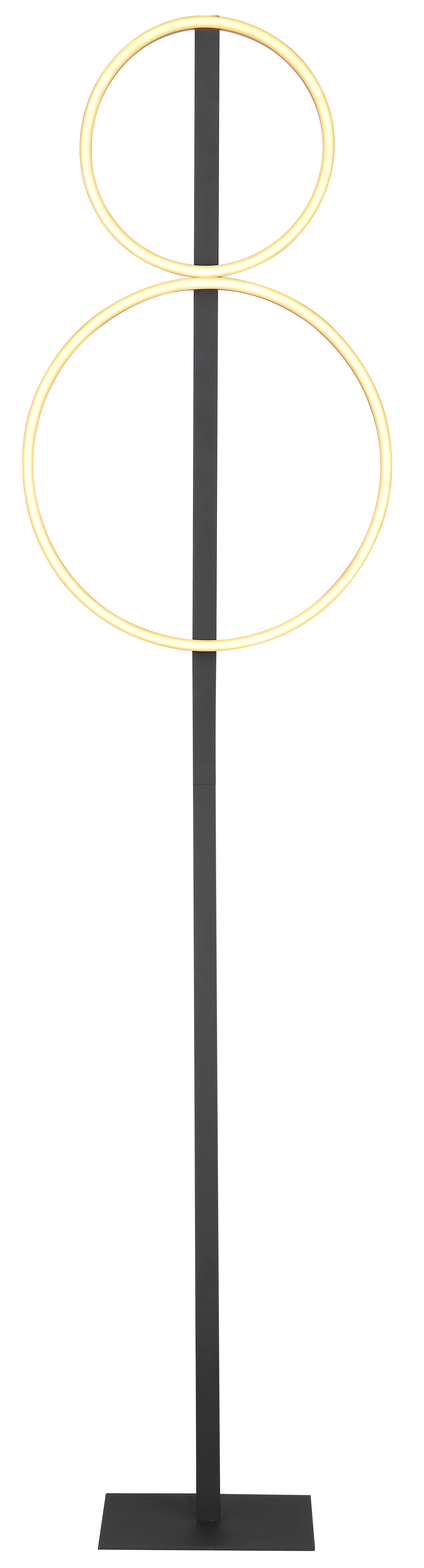 Stehleuchte LUFFY - LED, Schwarz Matt/Messing Matt, 66x39,4x5,3cm