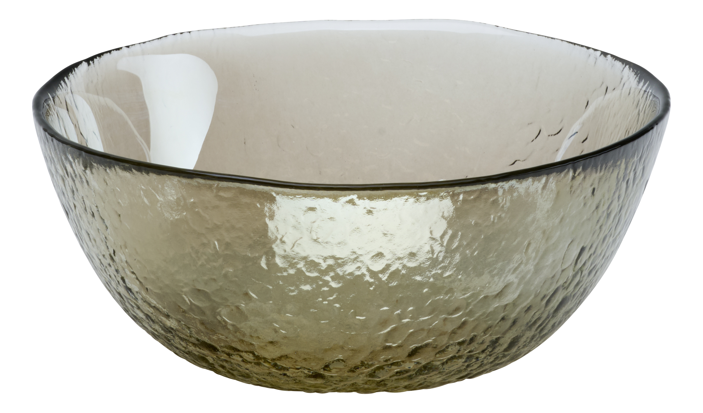 Schale Luzia - glas, braun, 25cm