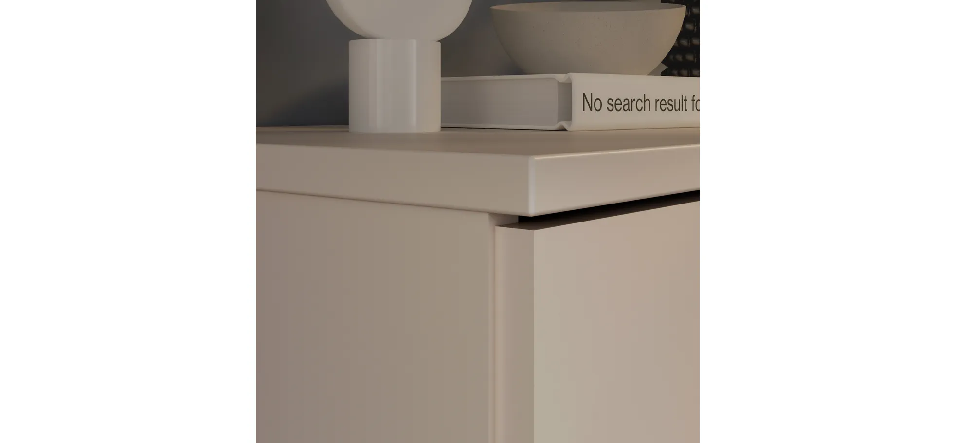 Kommode, Sand, 2 Türen, 1 Schub - Finella