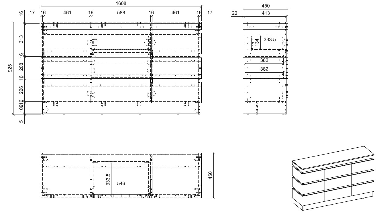 Sideboard, Coast Evoke Eiche - Waca