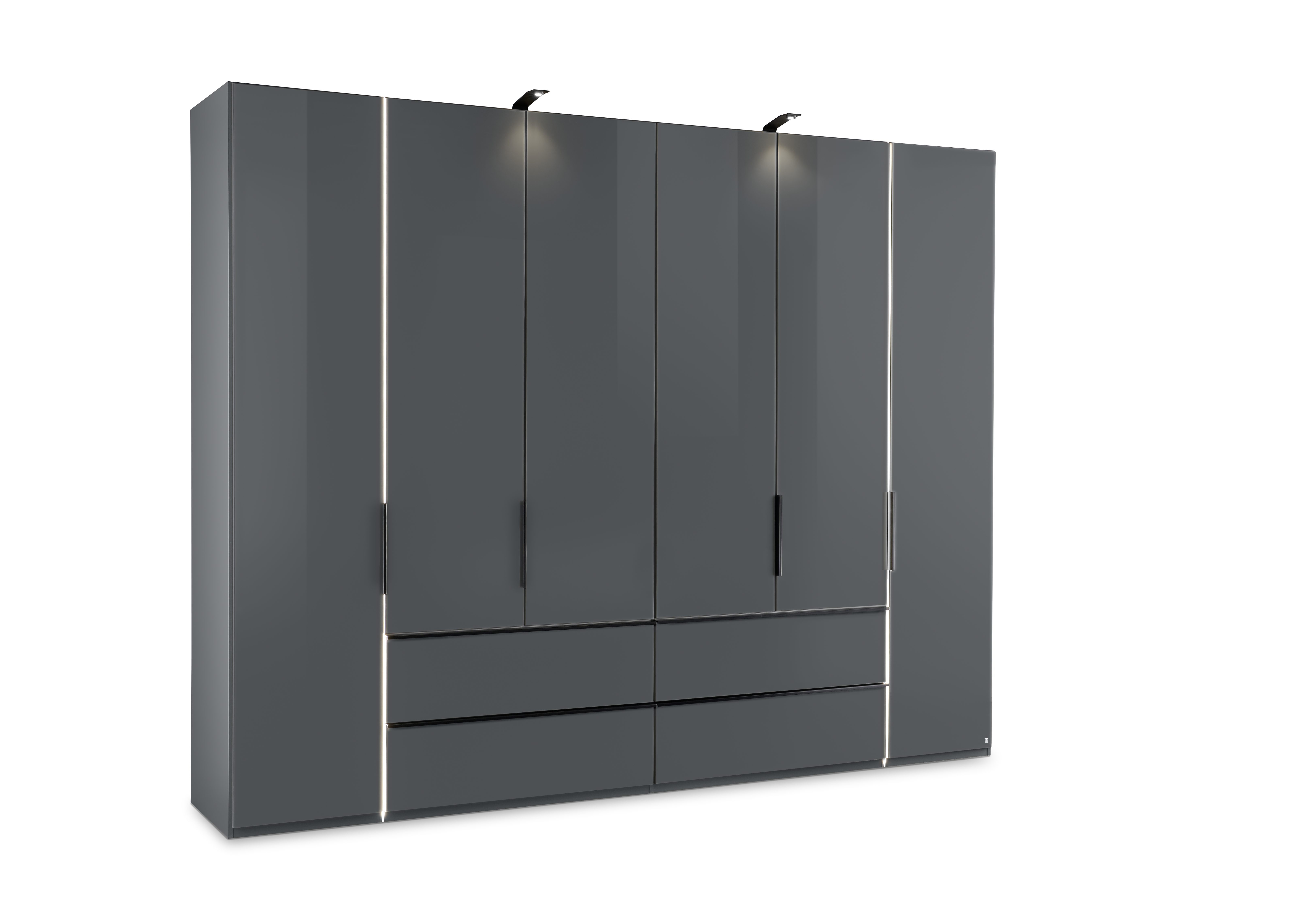 Schlafzimmer, Farbe Lava, Glasfront - San Antonio