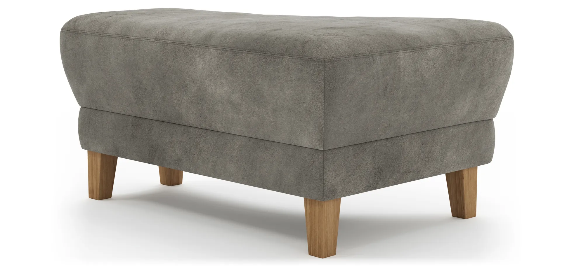 Hocker Stamford - gebogen, Links, LB ca. 89x65 cm, Stoff, Anthrazit
