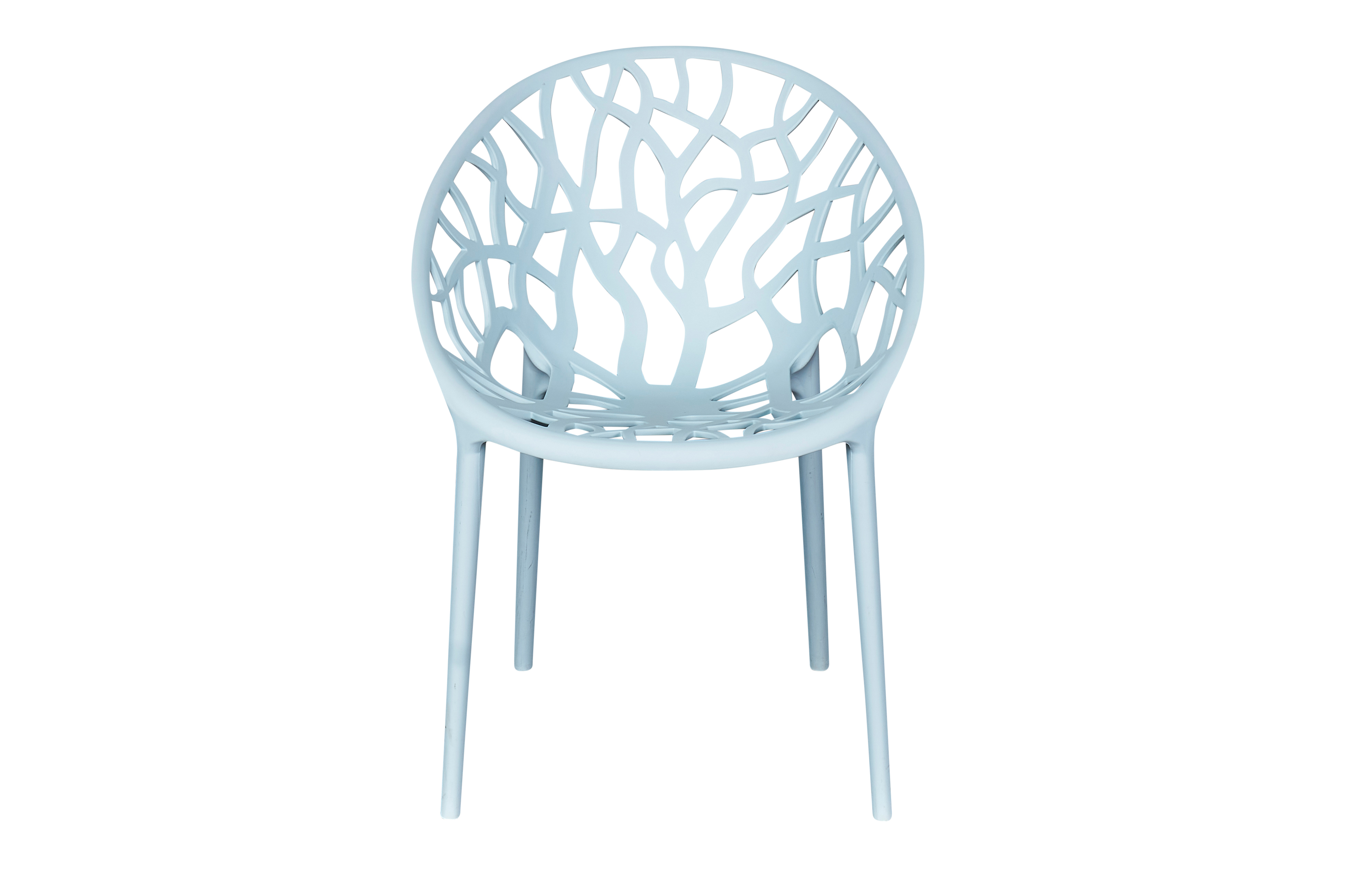 Stuhl stapelbar, Struckturdesign, blau - Vomo