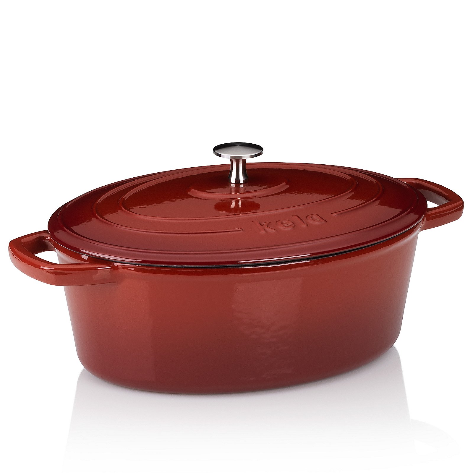 Bräter, ca. 4 l - oval, rot