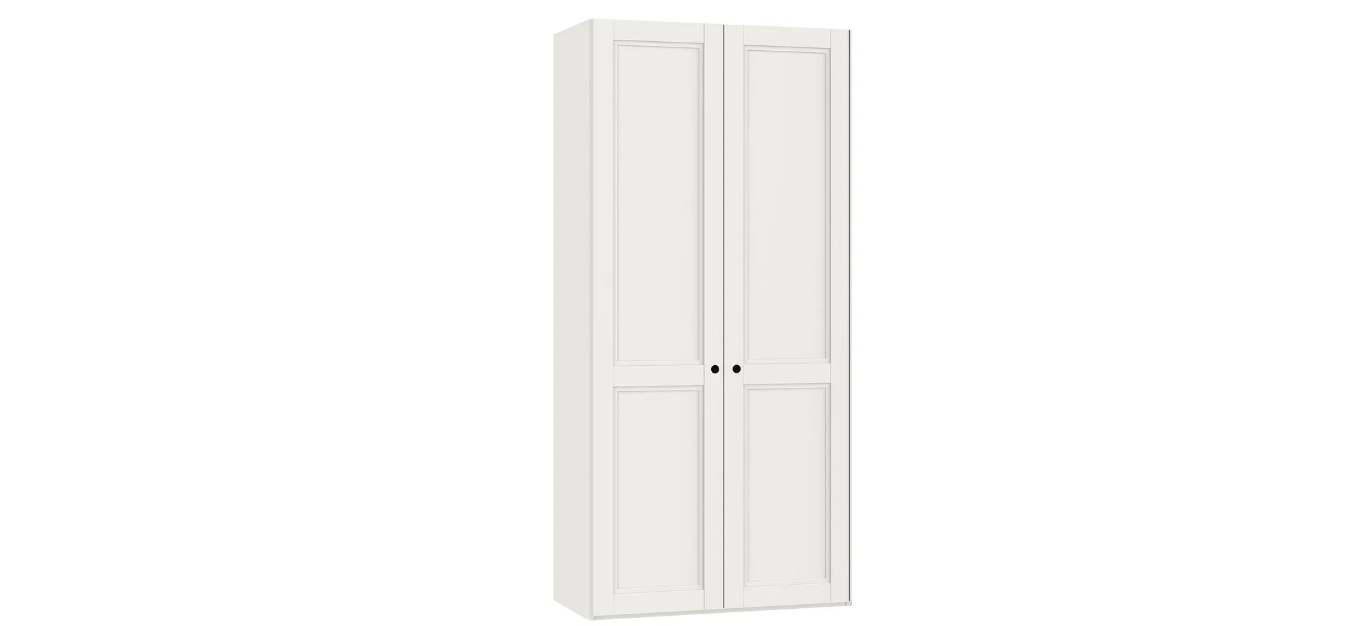 Drehtürenschrank JOIN IT- B ca. 101 cm., Cremeweiss, Weiss