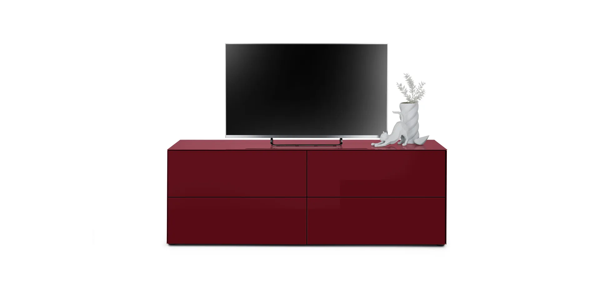 Lowboard - B ca. 181 cm, Bordeauxrot