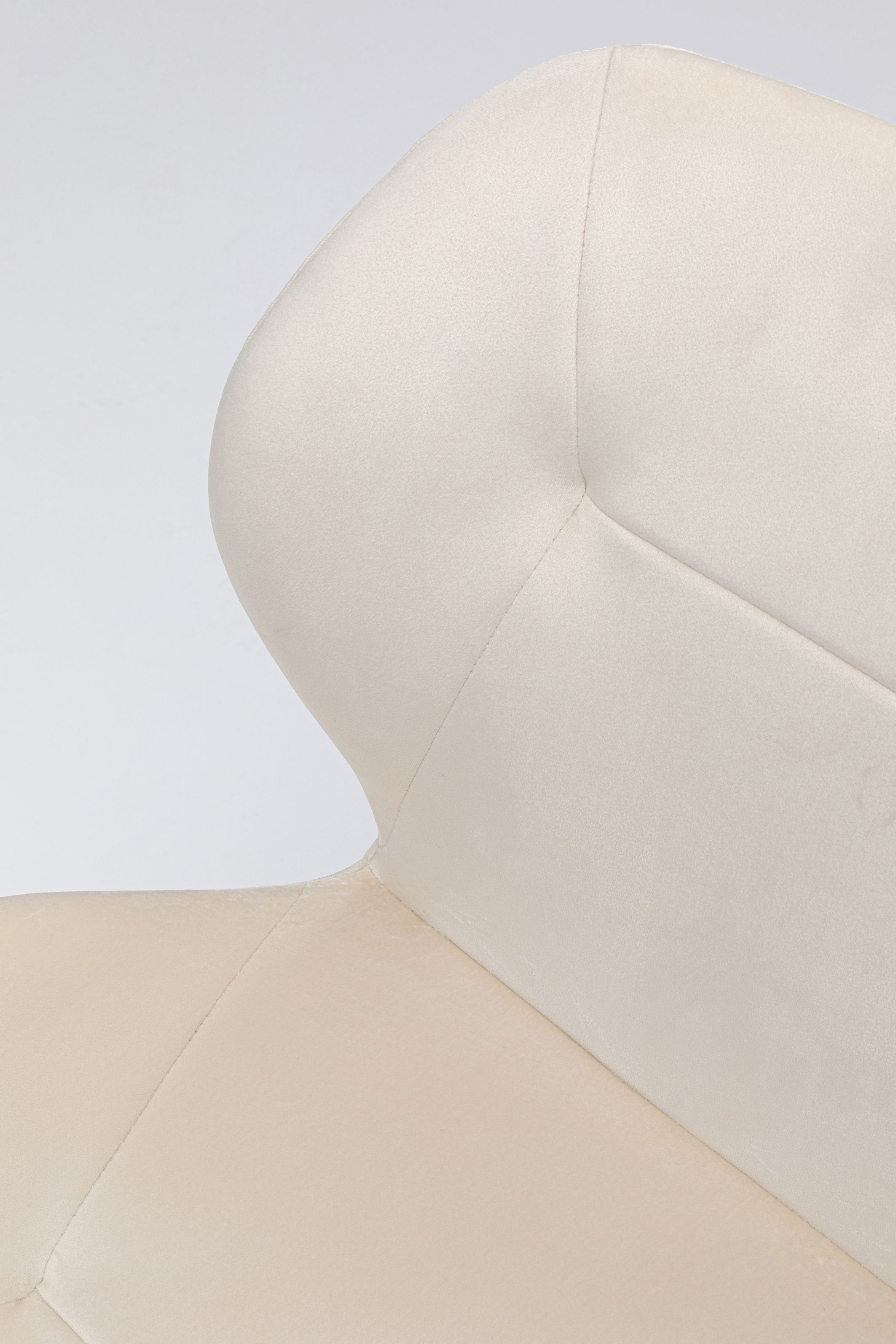 Stuhl Viva, creme, Samtoptik - Viva