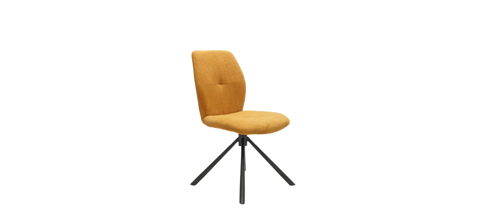 Vierfußstuhl, Stoff Mustard, Metallgestell - Manoa