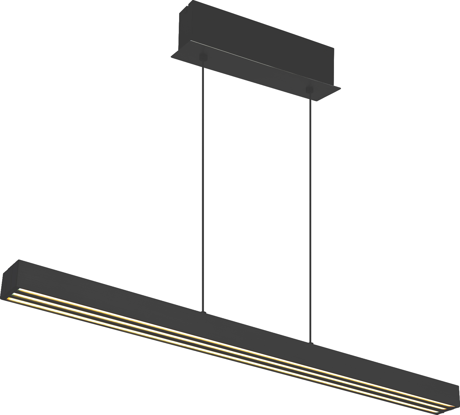 Hängeleuchte ETHAN - Aluminium Gebürstet schwarz matt, LED