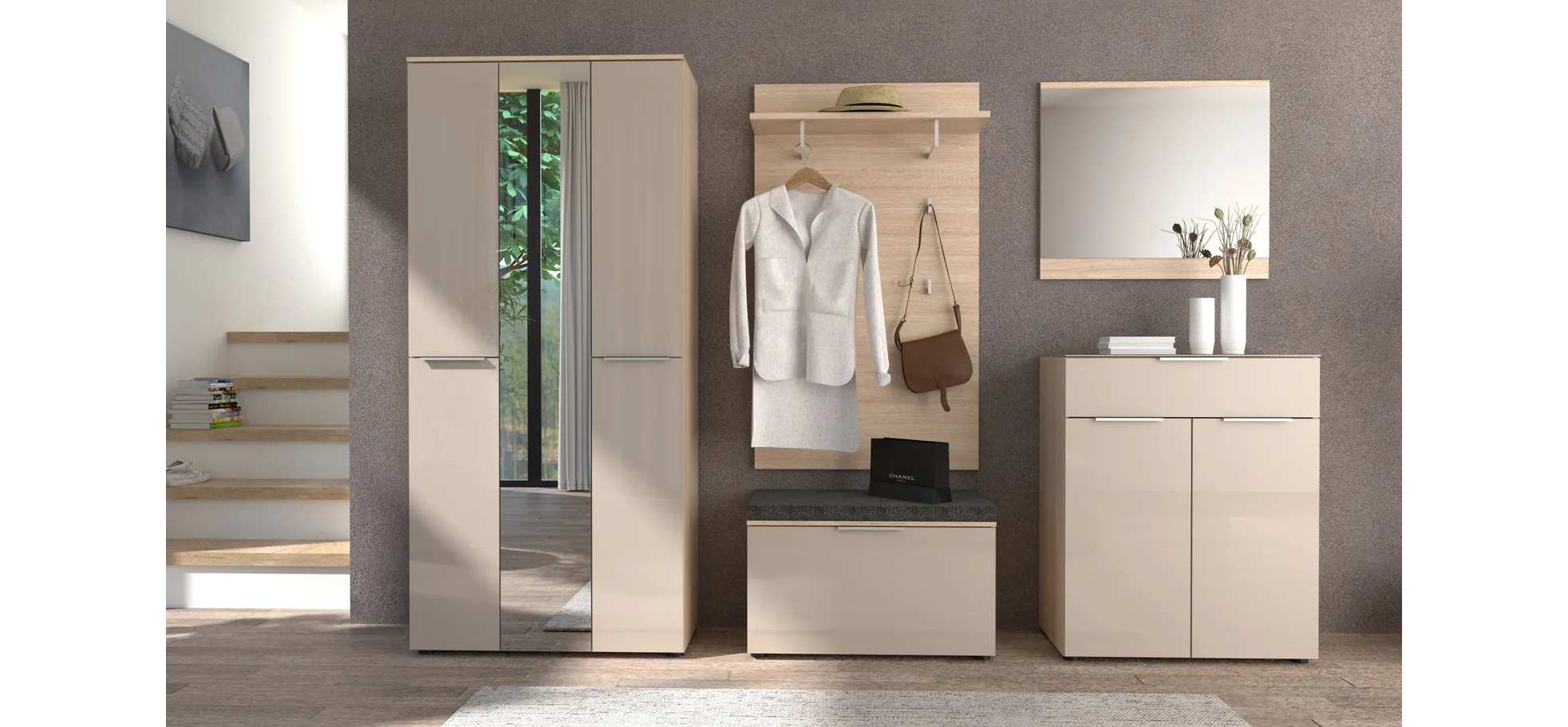 Schuhschrank, Riva Eiche - Ilaria