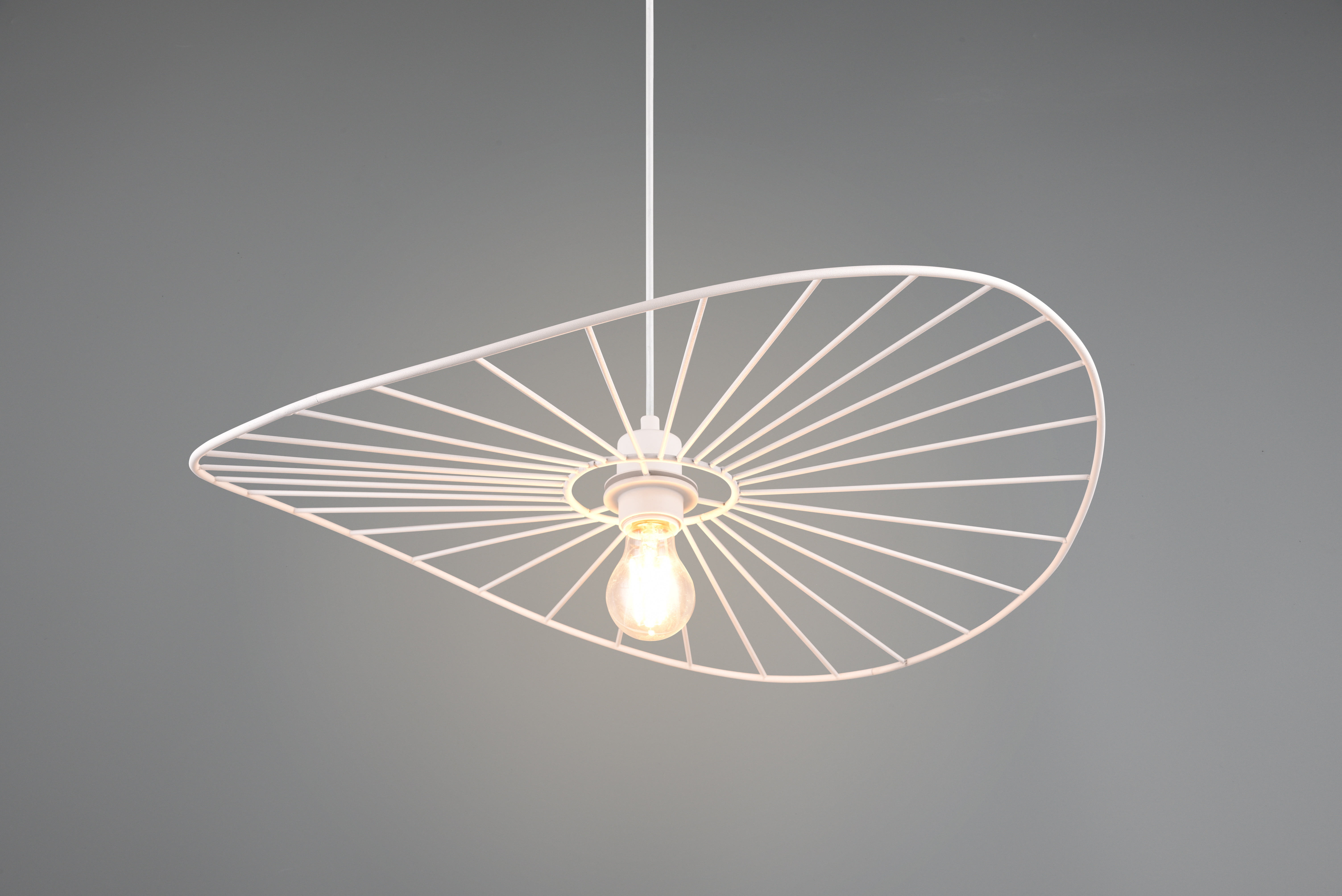 Pendelleuchte Chapeau - 1flg, Metall/weiß matt, ca. 12xØ60cm