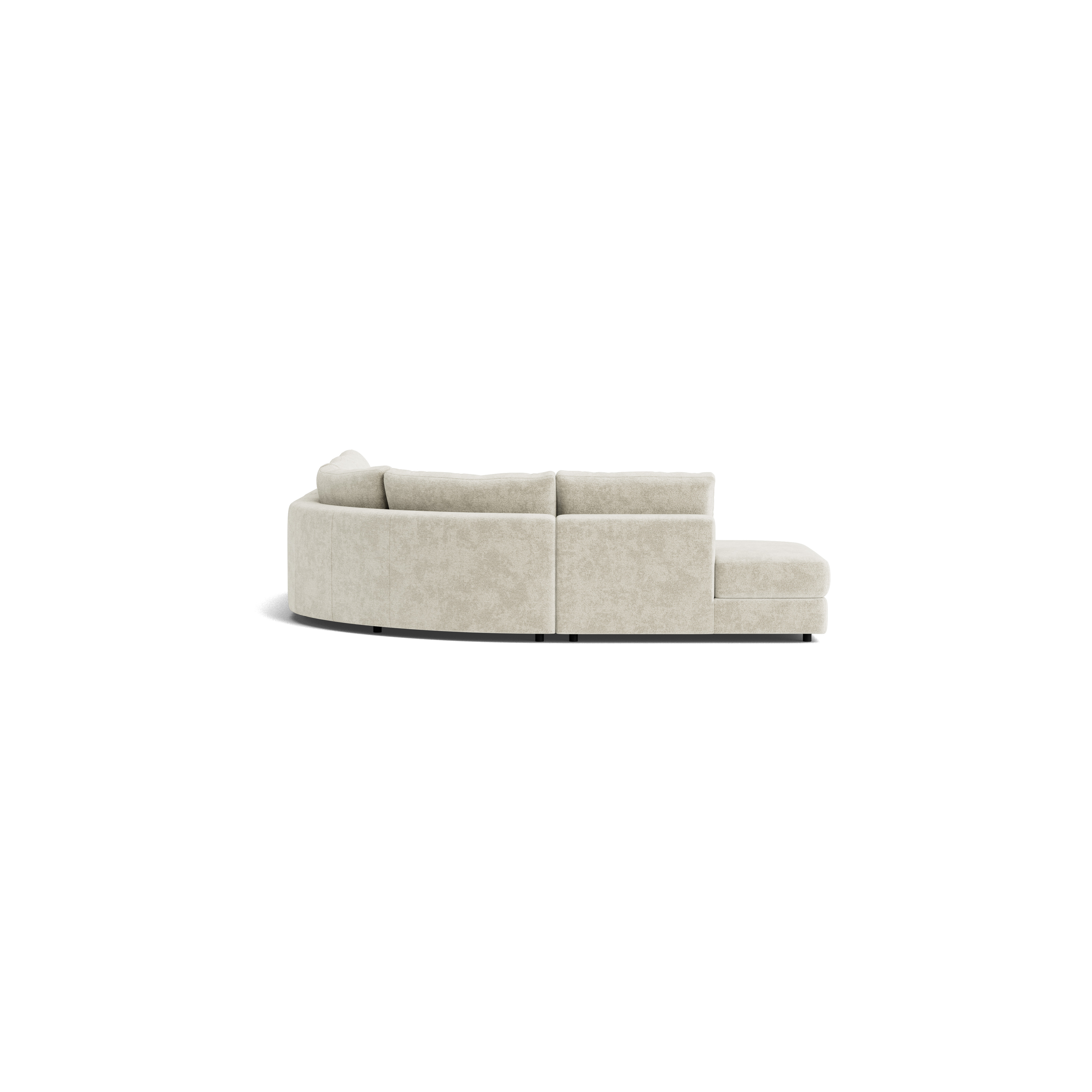Ecksofa, Stoff Offwhite - Global Family Almeria