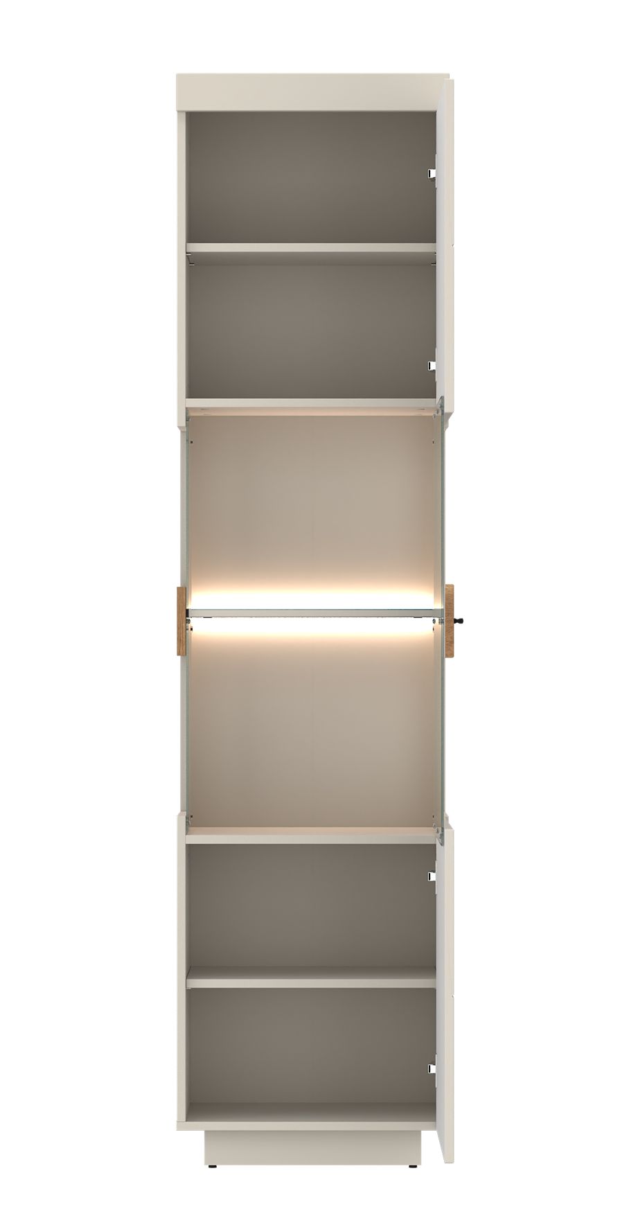 Vitrine, Kaschmir/Eiche - Walentina