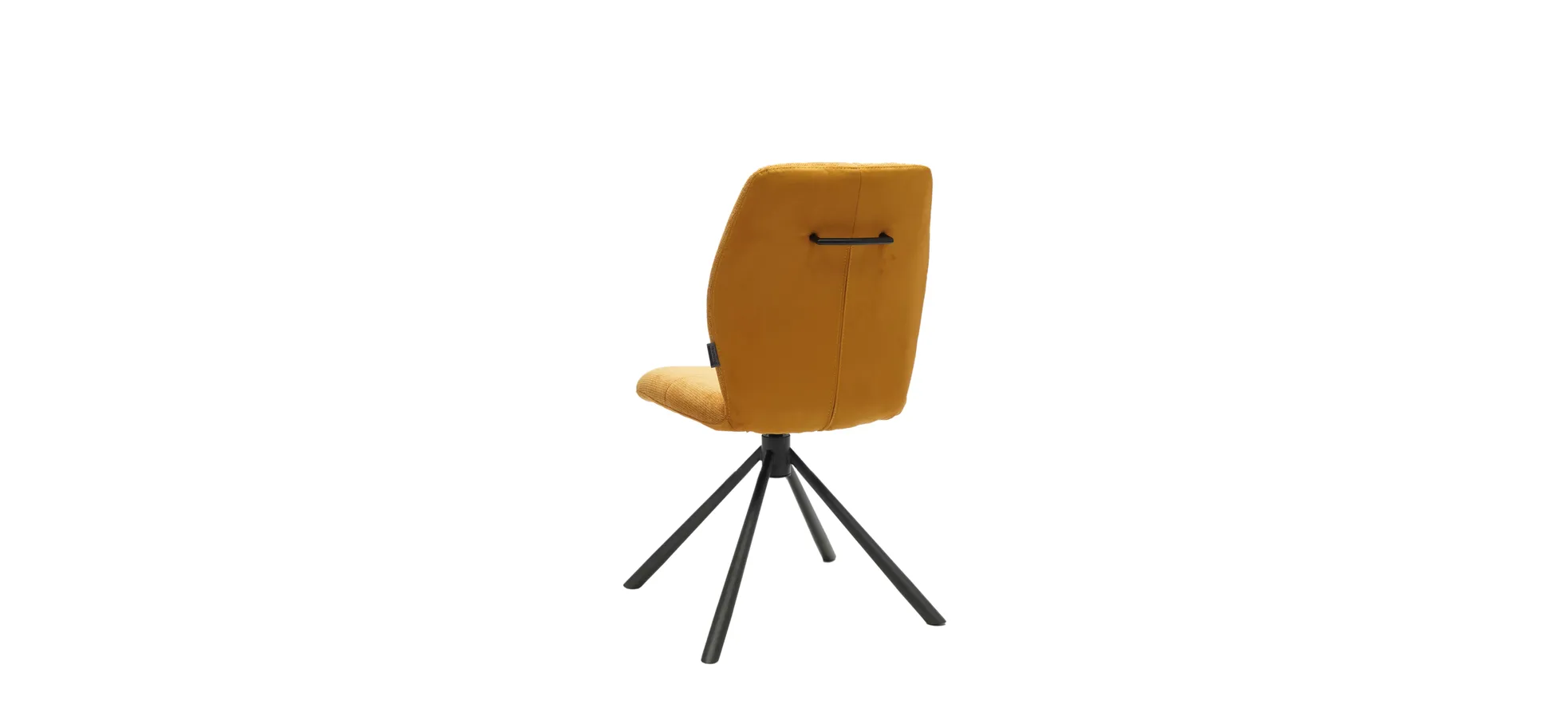 Vierfußstuhl, Stoff Mustard, Metallgestell - Manoa
