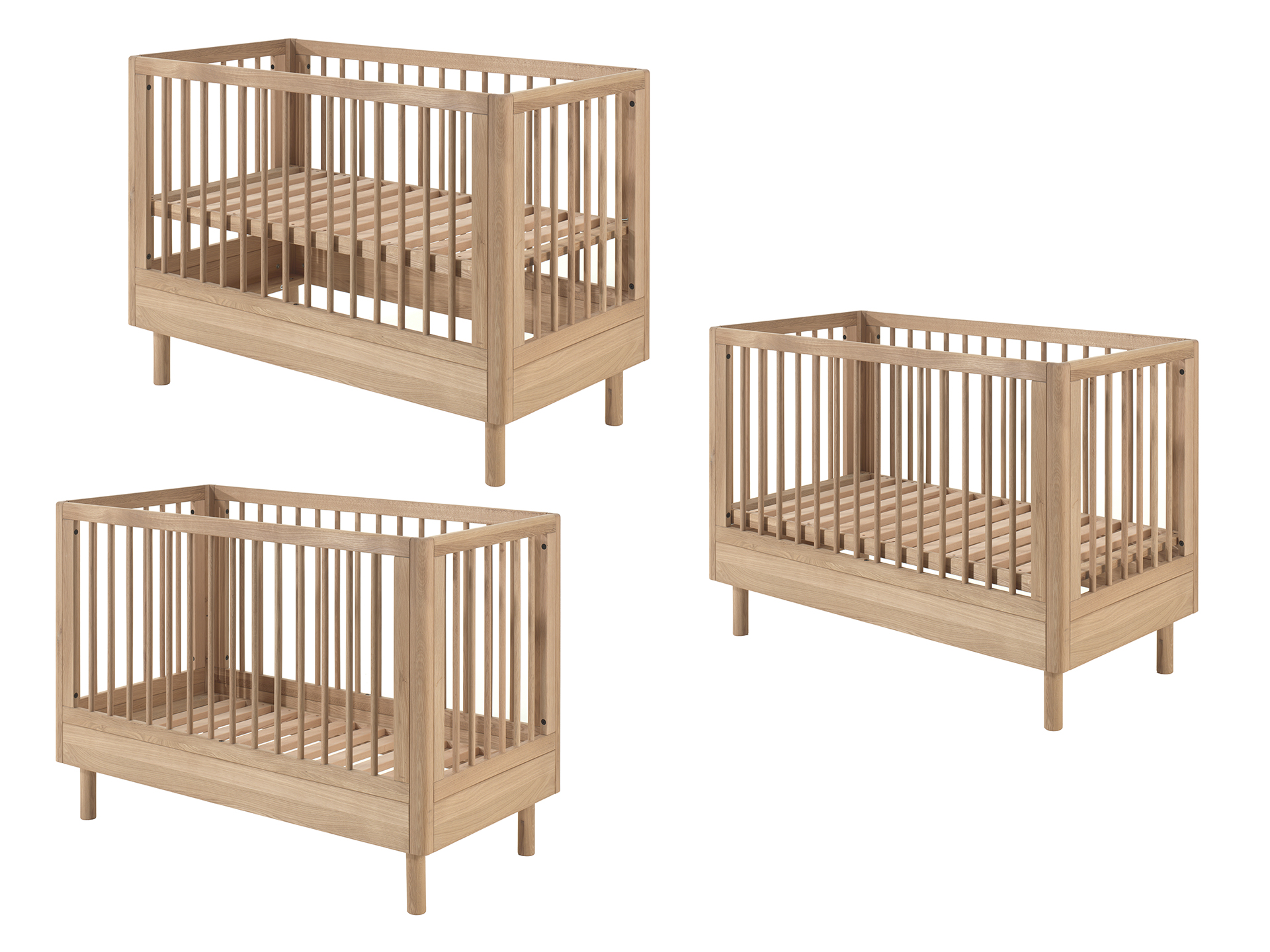 Babybett 60x120 cm - Forrest Oak