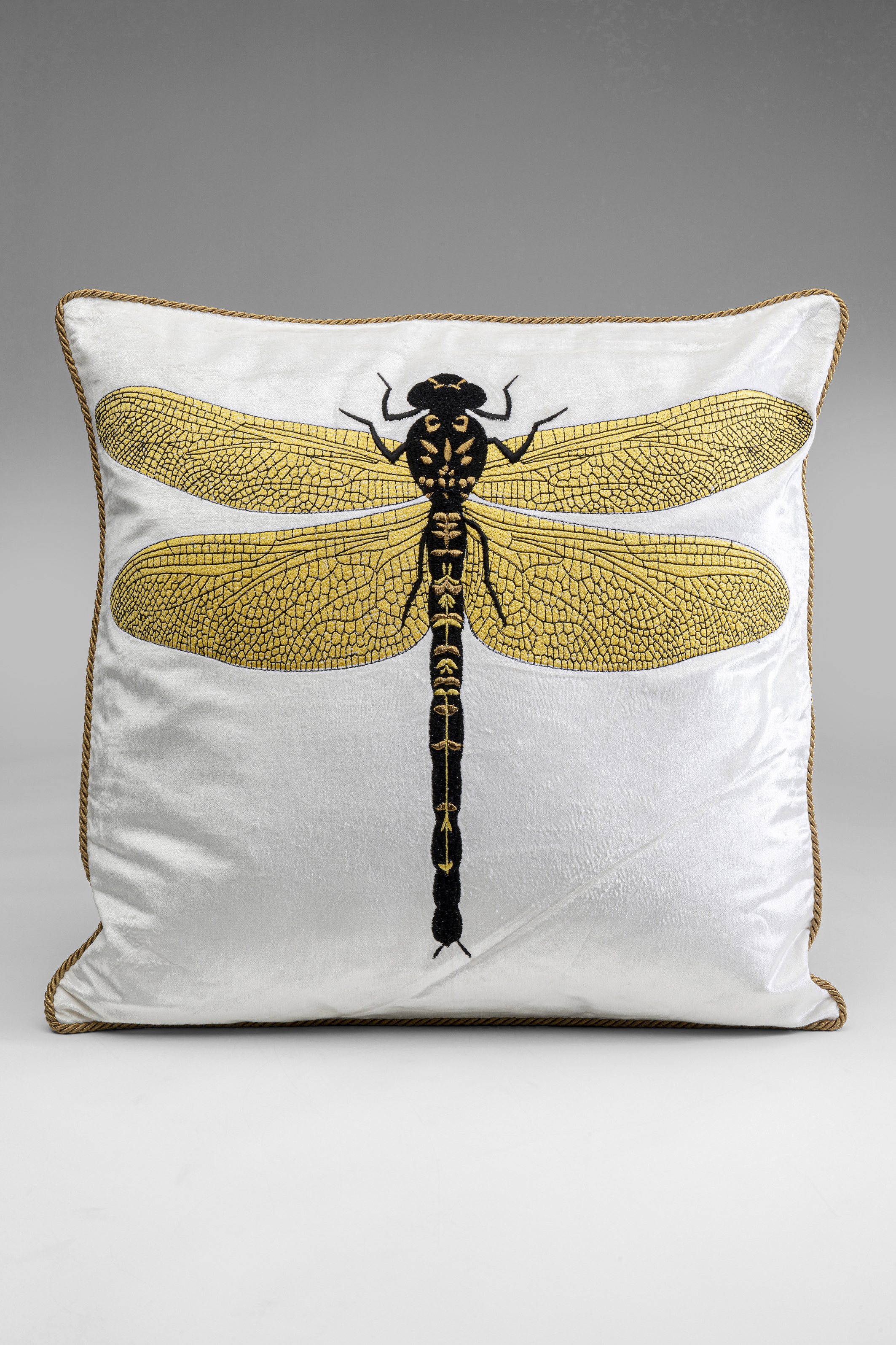 Kissen Glitter Dragonfly, weiß - Accessoires